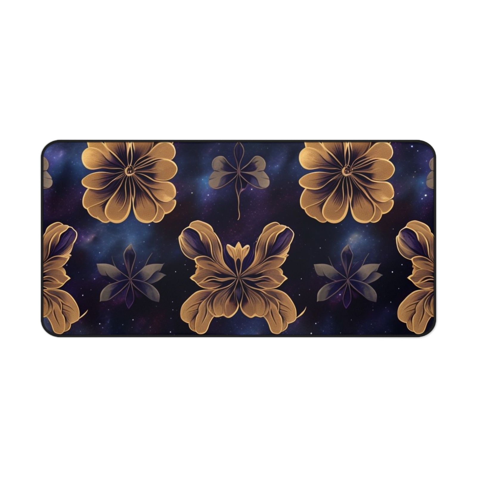 Floral Desk Mat - Cute Flower Pattern Mouse Pad for Workspace