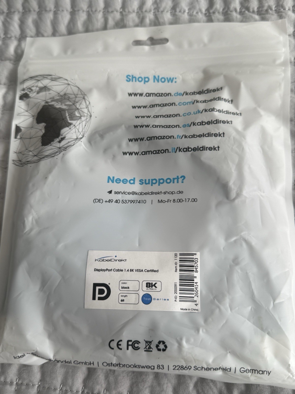 Display Port Cable 1.4 8K VESA Certified