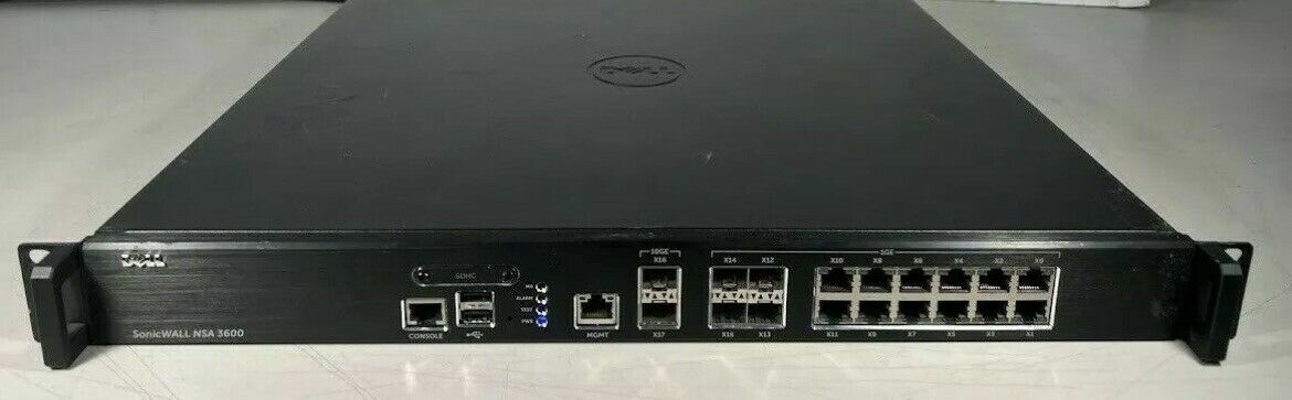 Dell SonicWALL NSA 3600 1RK26-0A2 4SSL 52GVC Fully Tested Transferable