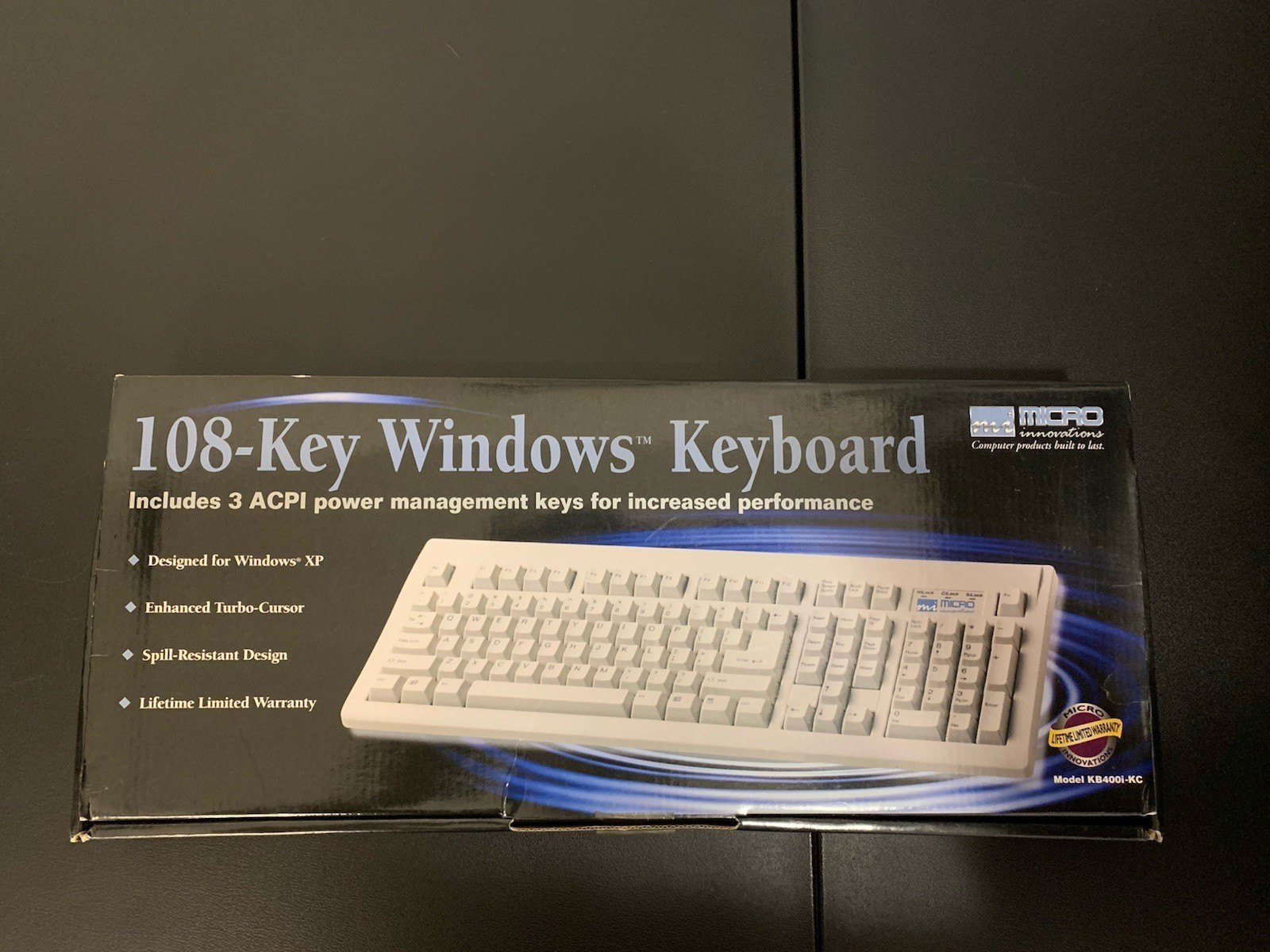 Micro Innovations 108-Key Windows Keyboard Model KB400i-KC - Great Conditions