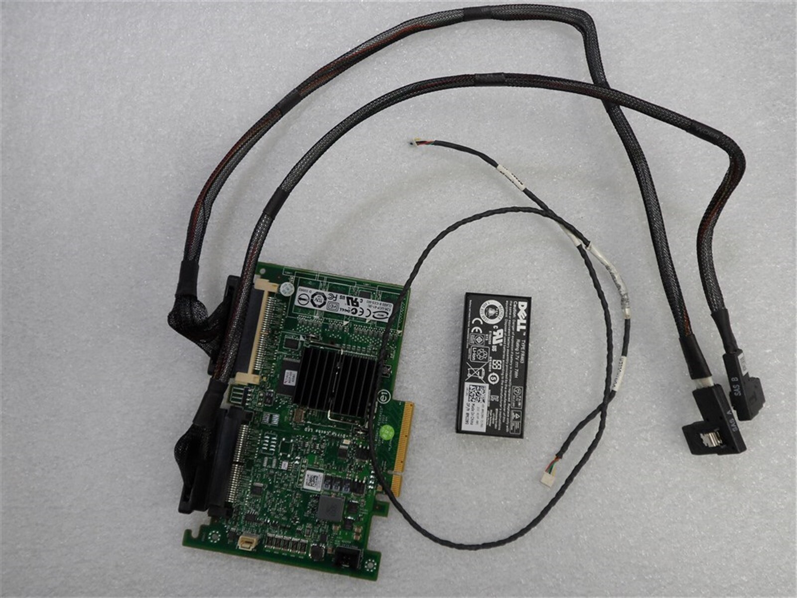 DELL POWEREDGE R710 3.5" DELL PERC 6I SAS SATA RAID CONTROLLER & BATTERY CABLES