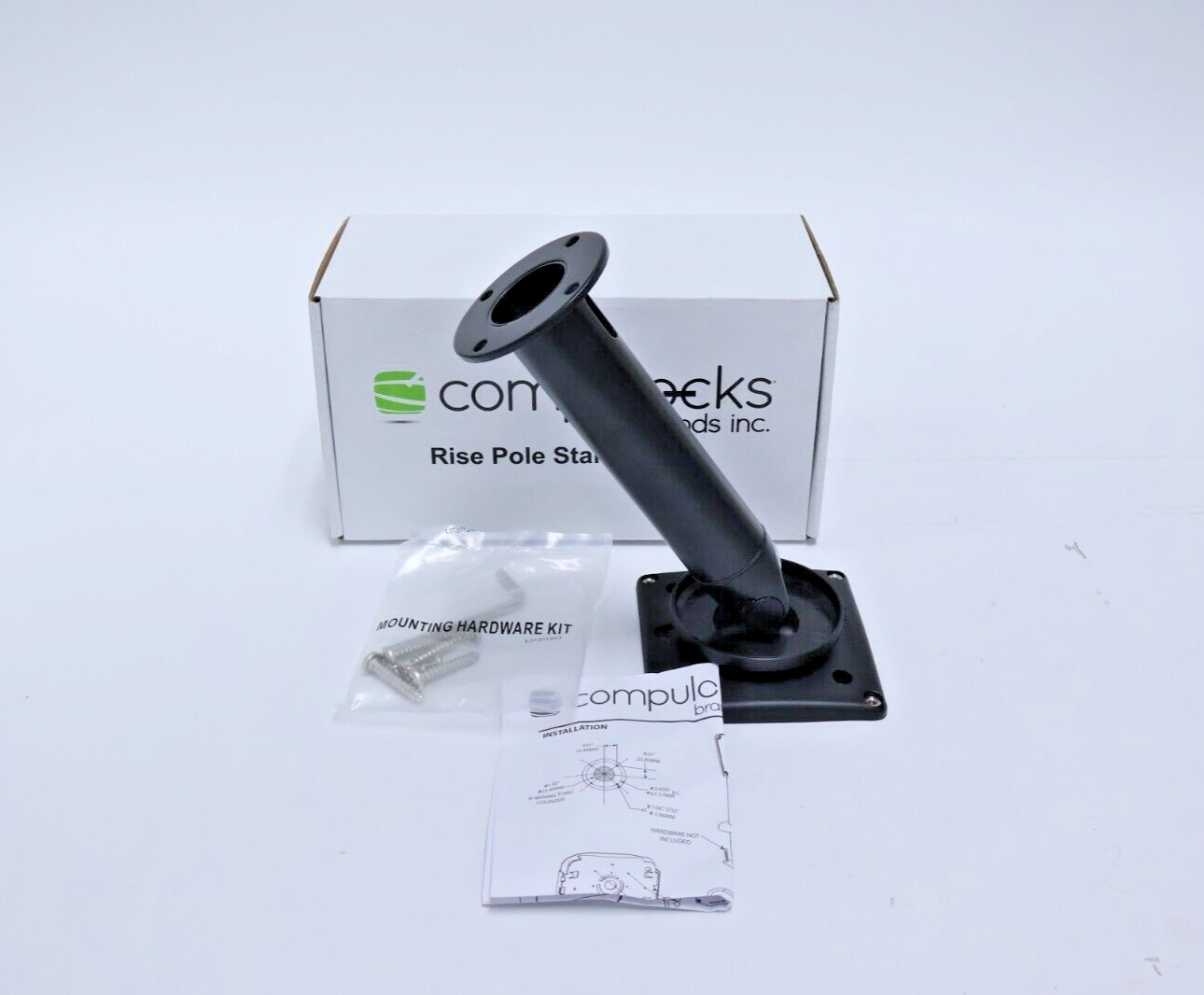 Compulocks Rise Pole Stand 20cm TCDP01-BM Black – iPad Tablet Mount – New