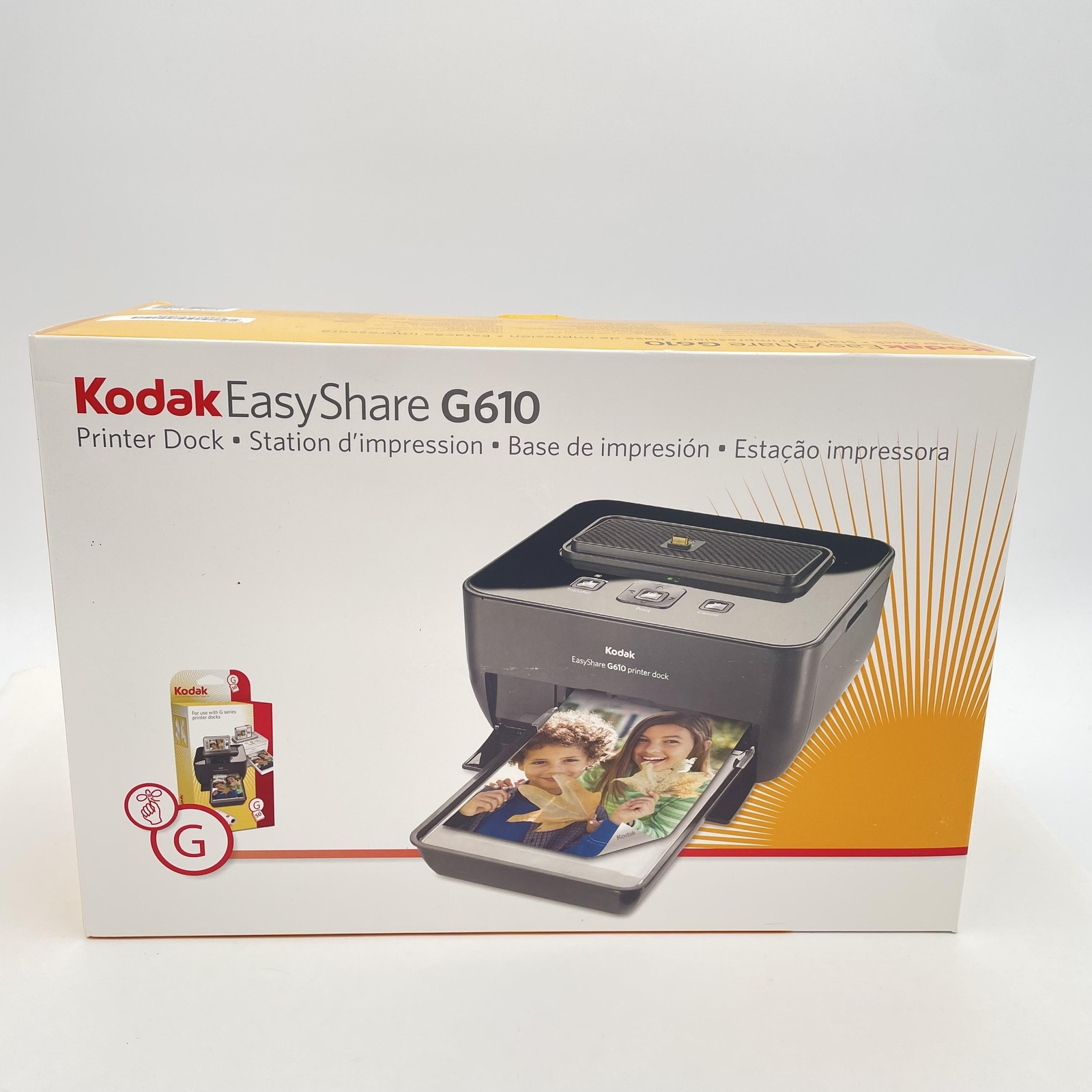 Kodak EasyShare G610 Printer Dock Photo Printer Lab Quality 60s New Sealed