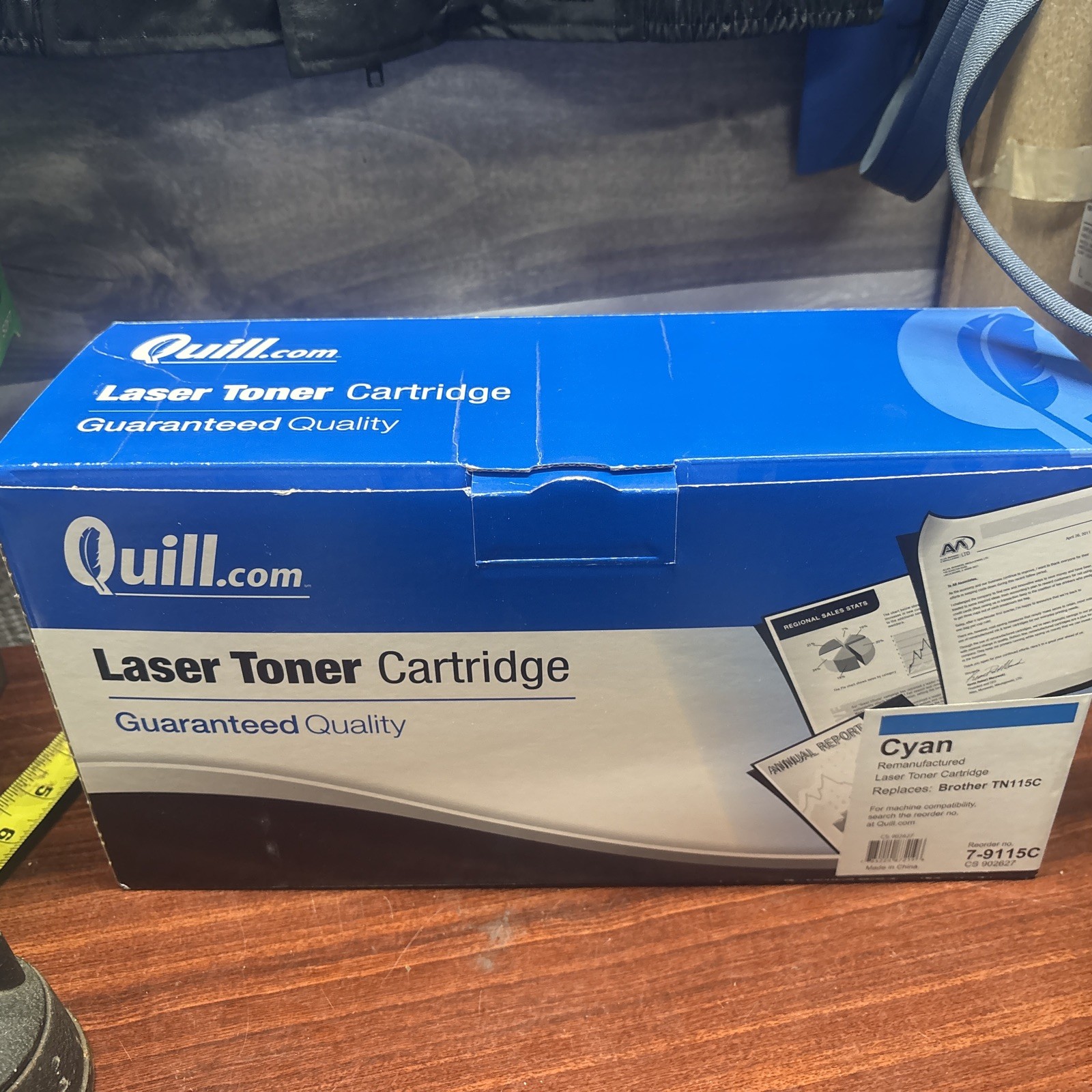 Quill.com Laser Toner Cartridge New Open Box Replaces Brother Tn115 C Cyan