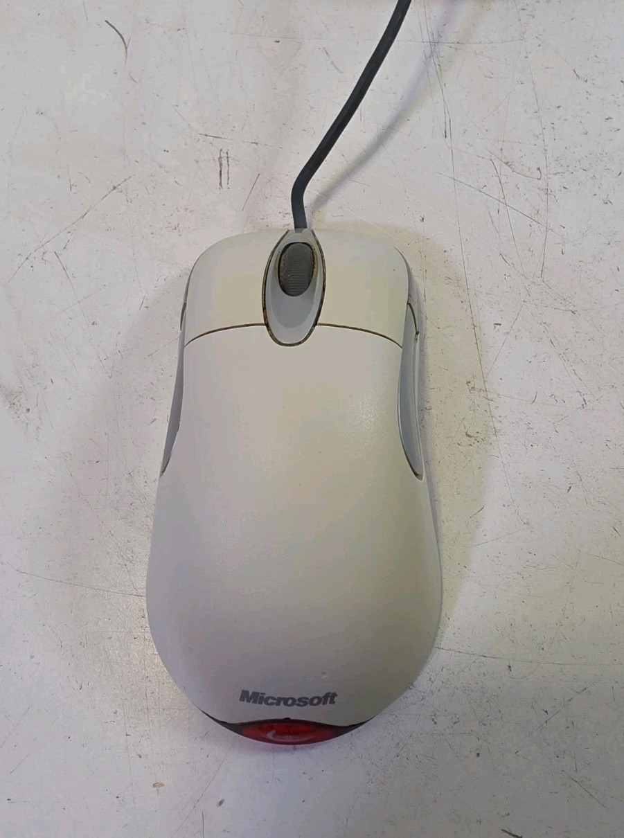 Microsoft IntelliMouse Optical 1.1A USB Wired Mouse Red X08-70388 Tested Working