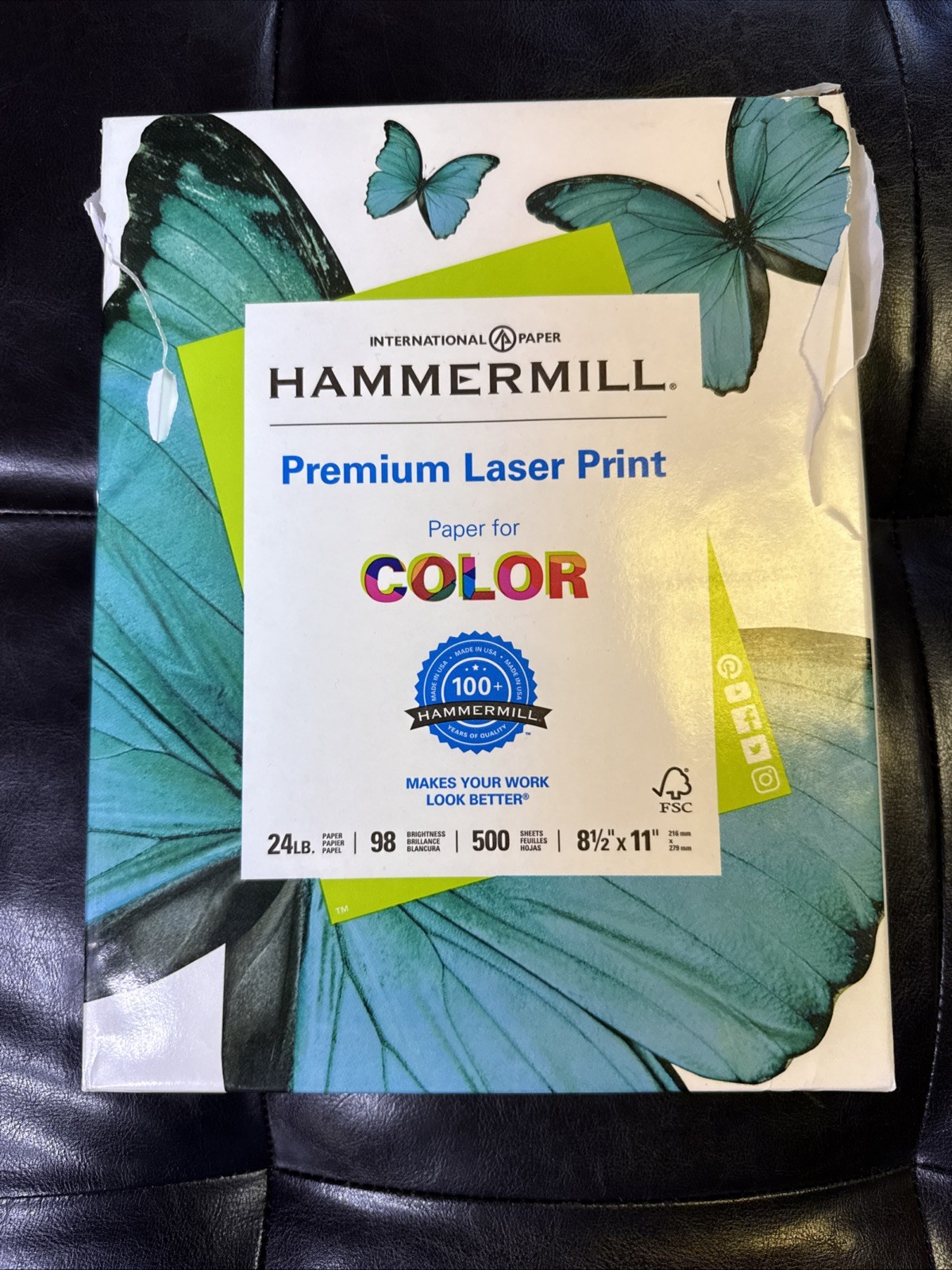 Hammermill Premium Laser Print COLOR 24lbs. 98 Brightness 