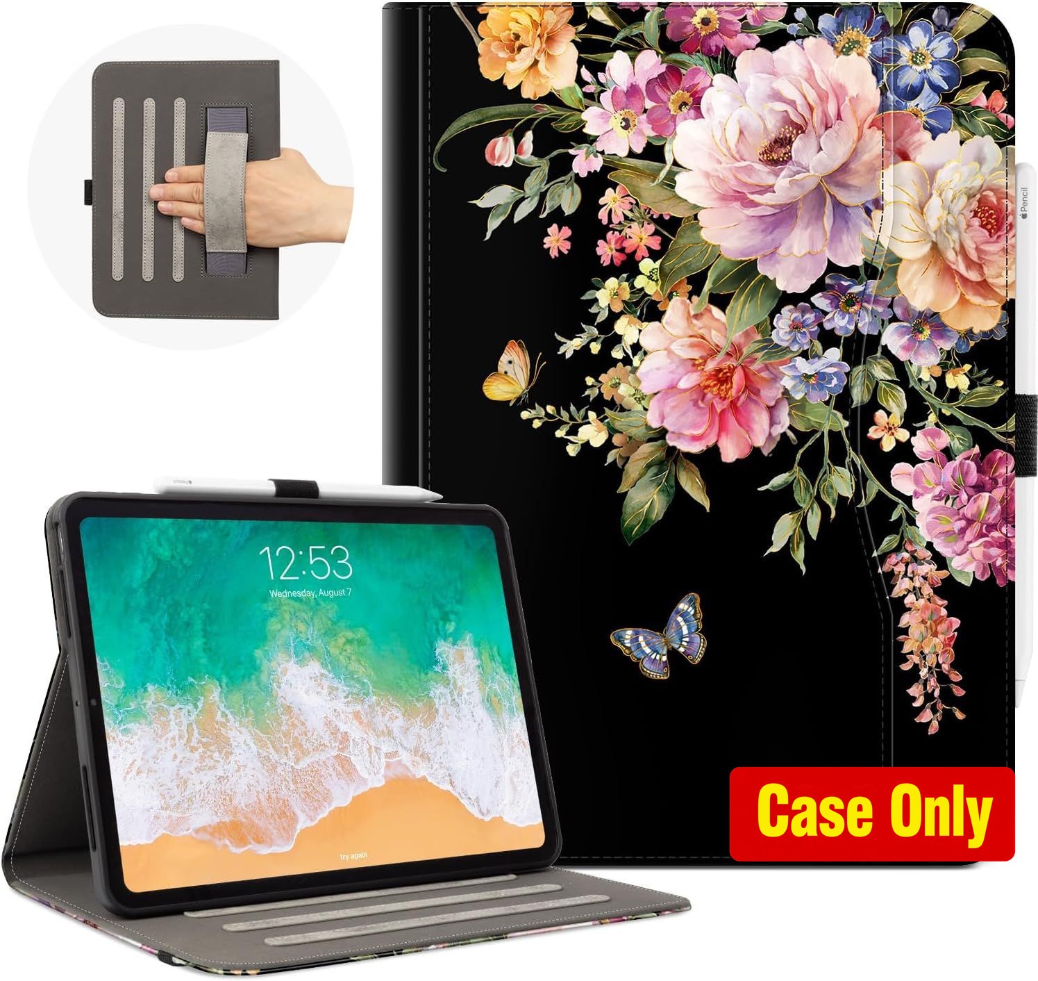 Case for iPad Pro 13 Inch M5/M4 2025/2024 with Butterfly Design for Girls