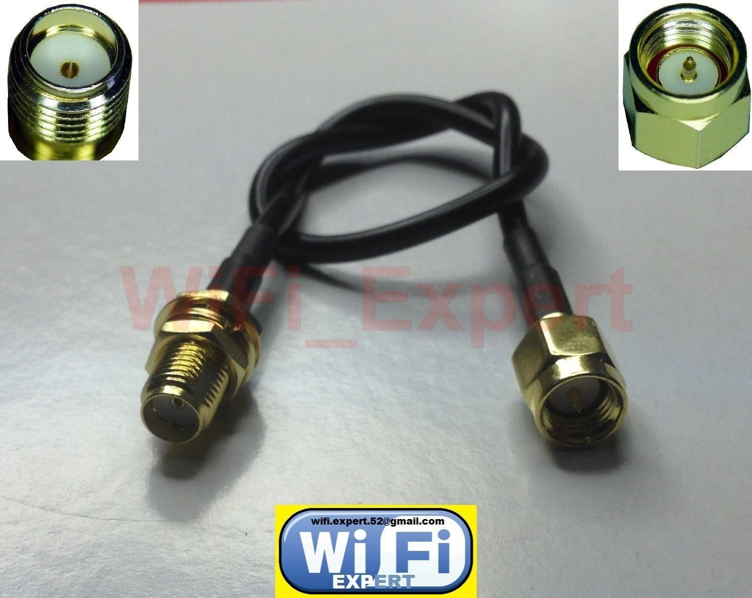 10' RG174 LOW LOSS FLEX COAX CABLE SMA MALE TO SMA Female Bulkhead ships from US