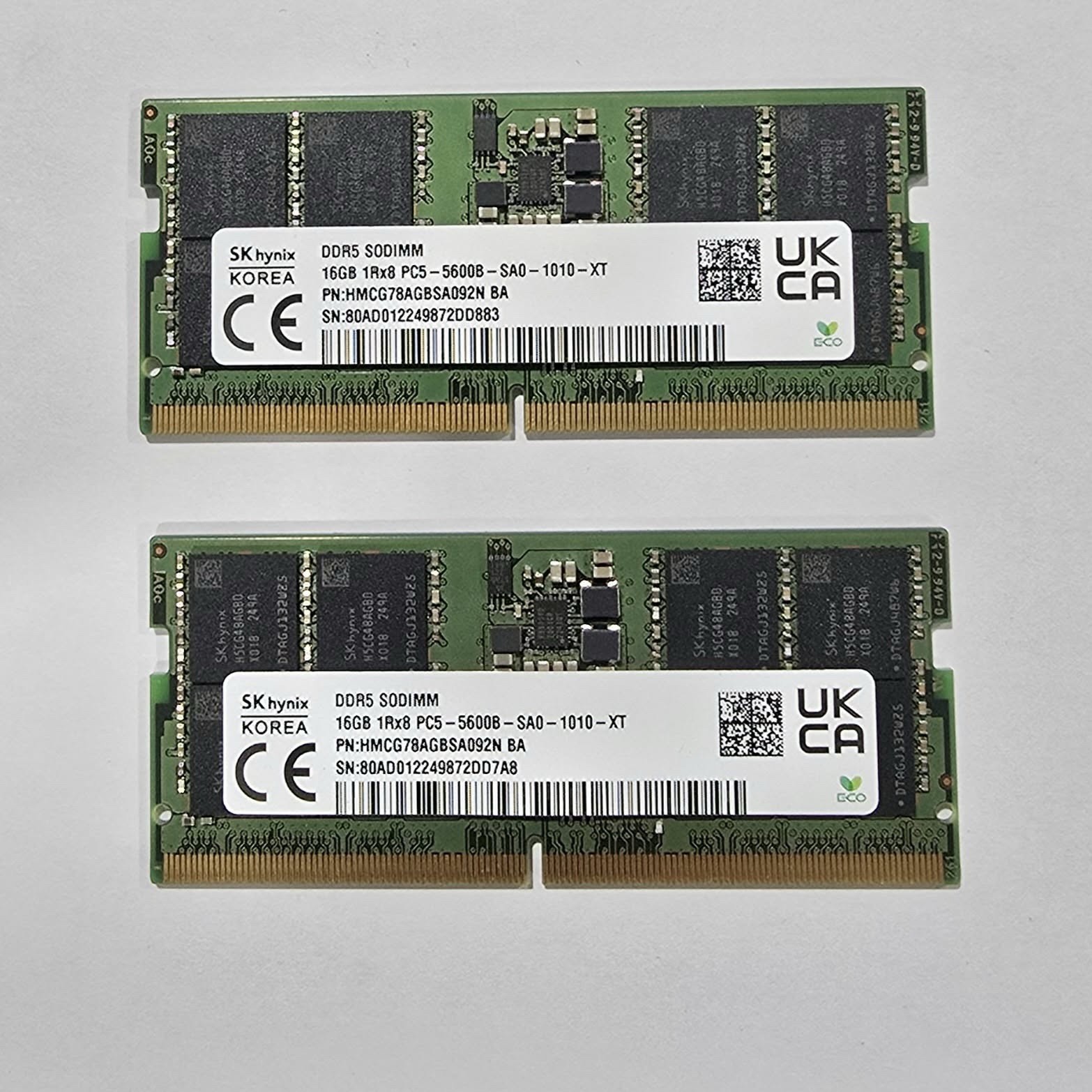 SK Hynix 32GB DDR5 5600B SODIMM Laptop Memory RAM PN:HMCG78AGBSA092N BA