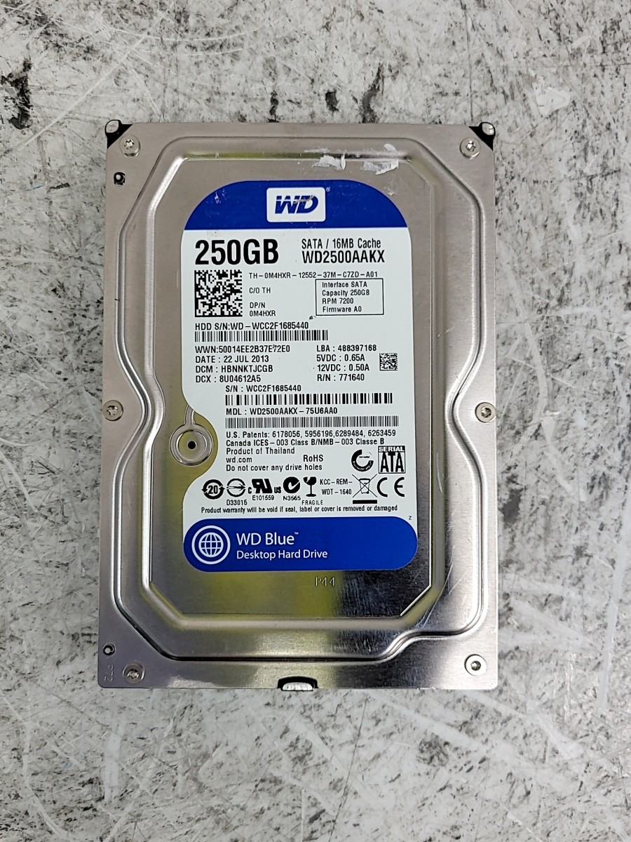 Western Digital WD2500AAKX WD2500AAKX-75U6AA0 SATA 3.5" Hard Drive 250GB