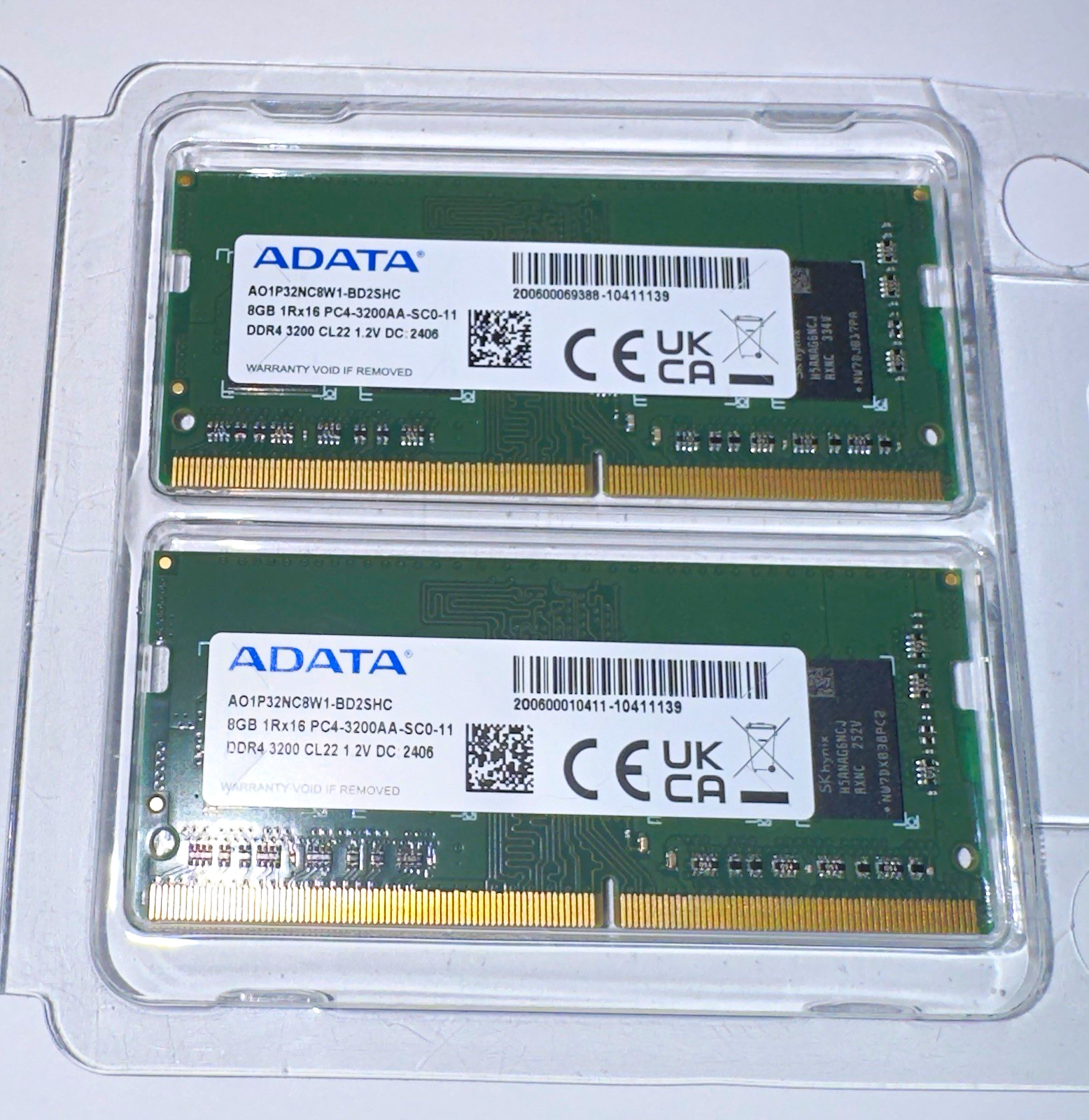 ADATA 16GB (2x8GB) DDR4-3200 PC4-3200AA 260-Pin SO-DIMM Non-ECC