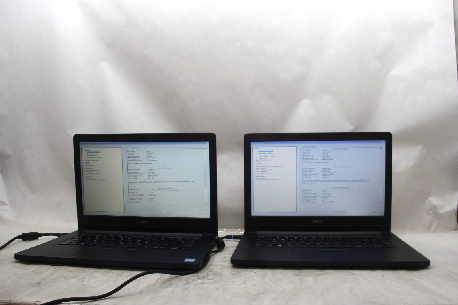 Lot of 2 Dell Latitude 3470 14" Laptops i5-6200U 16 GB RAM NO SSDS AS-IS