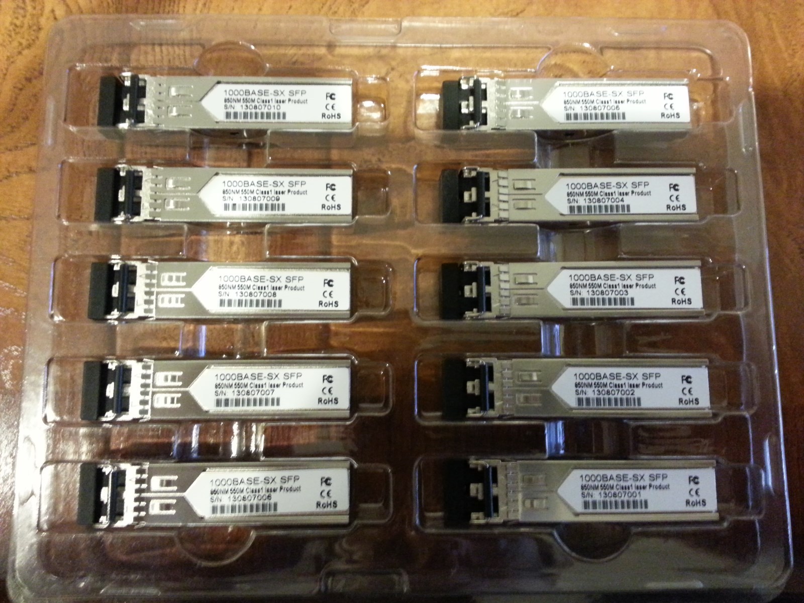 NEW lot of 10 GLC-SX-MM Cisco Compatible 3 YEAR WARRANTY (1000BASE-SX SFP)