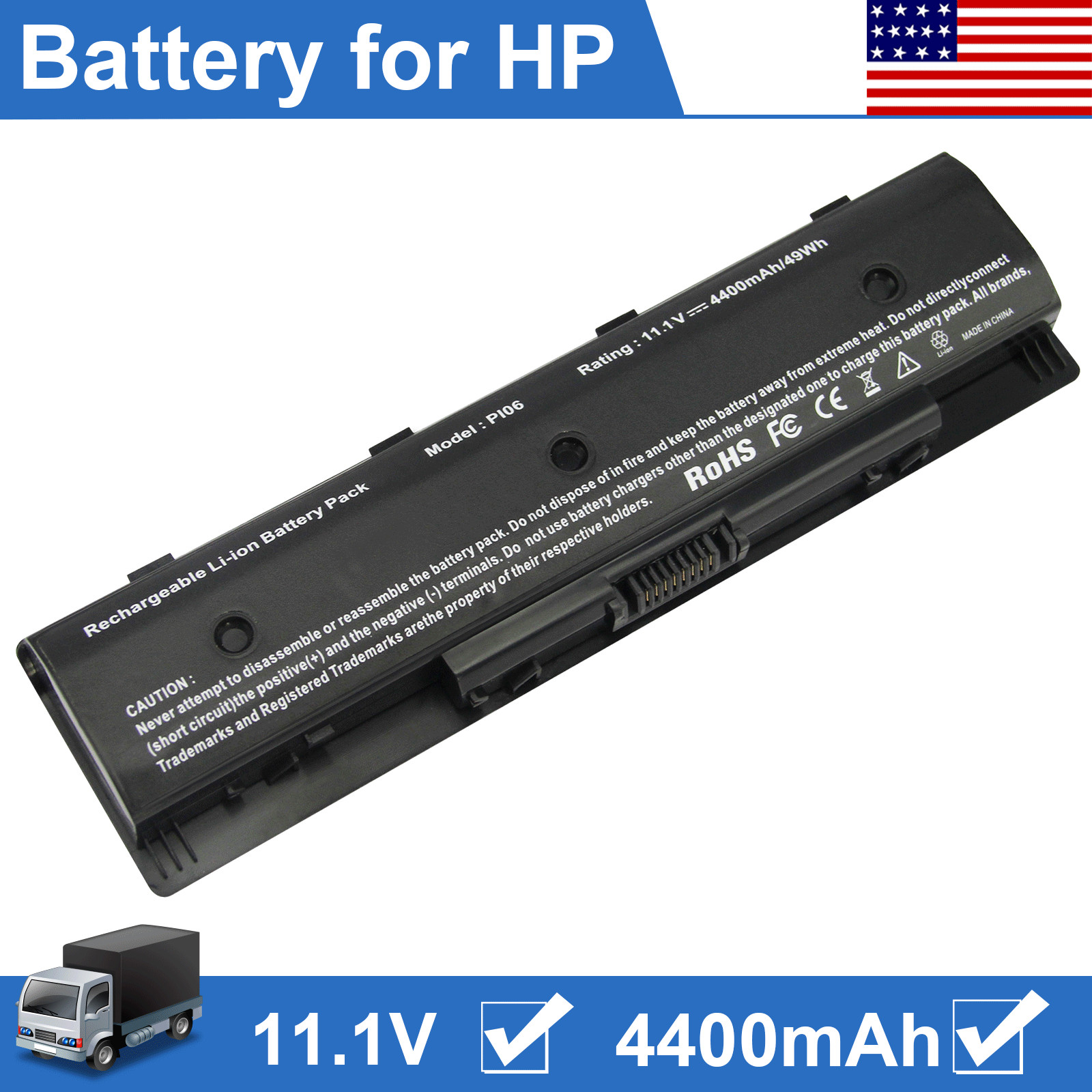 710416-001 P106 710417-001 PI06 Laptop Battery for HP Envy 15 15T 17 Notebook US