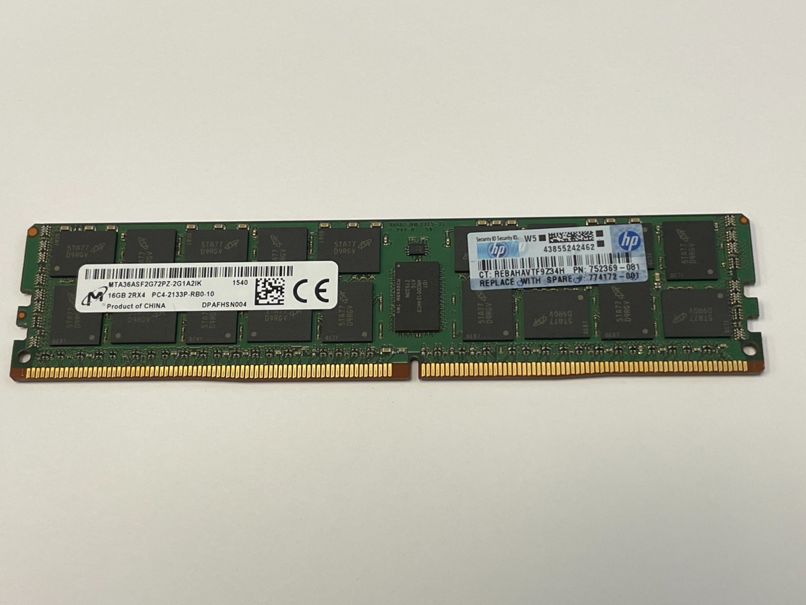 Micron 16GB (1 Stick) PC4-2133P DDR4 17000 ECC Memory MTA36ASF2G72PZ-2G1A2IK