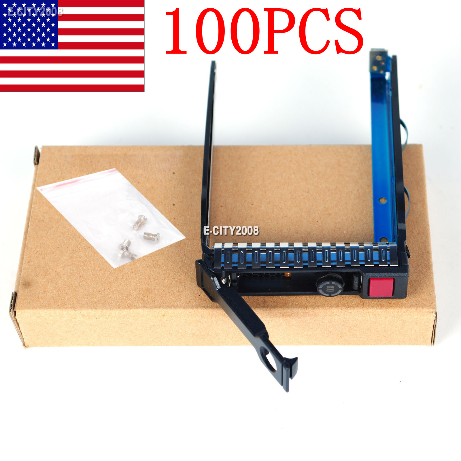 100Pcs For HP DL380P DL380 DL360 DL180 Gen8 Gen9 2.5" SFF HDD Tray Caddy w/Chips
