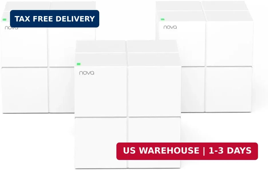 Tenda Nova Mesh WiFi System MW6 AC1200 Whole Home Router Covers 4-6 Bedroom Hous