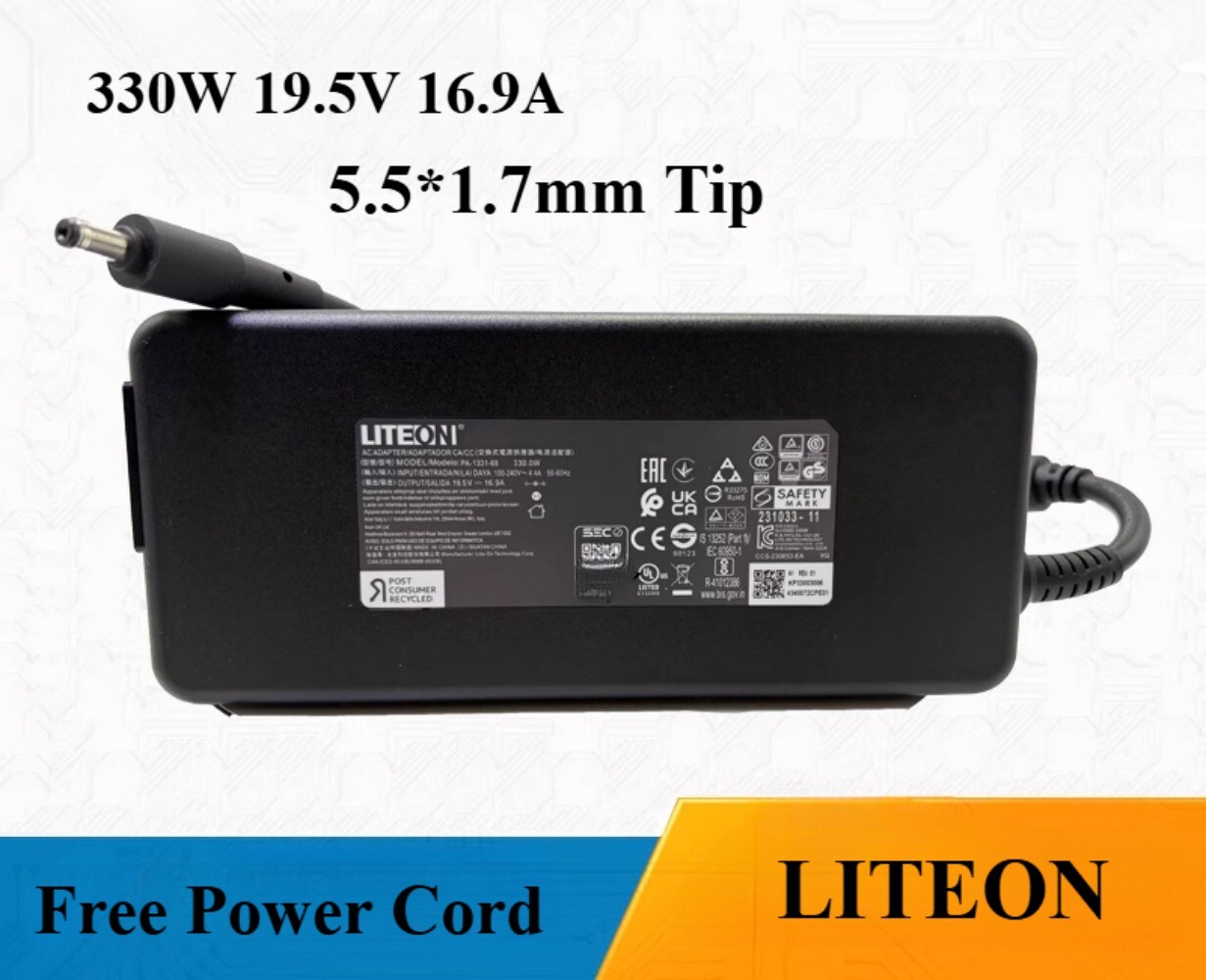 Genuine 330W 19.5V 16.9A Liteon Laptop Charger PA-1331-68 5.5*1.7mm AC Adapter