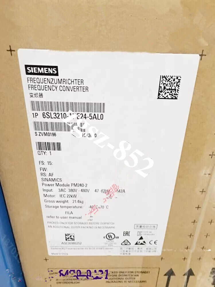 Siemens 6SL3 210-1PE24-5AL0 6SL3210-1PE24-5AL0 Brand New Fast Shipping FedEx DHL