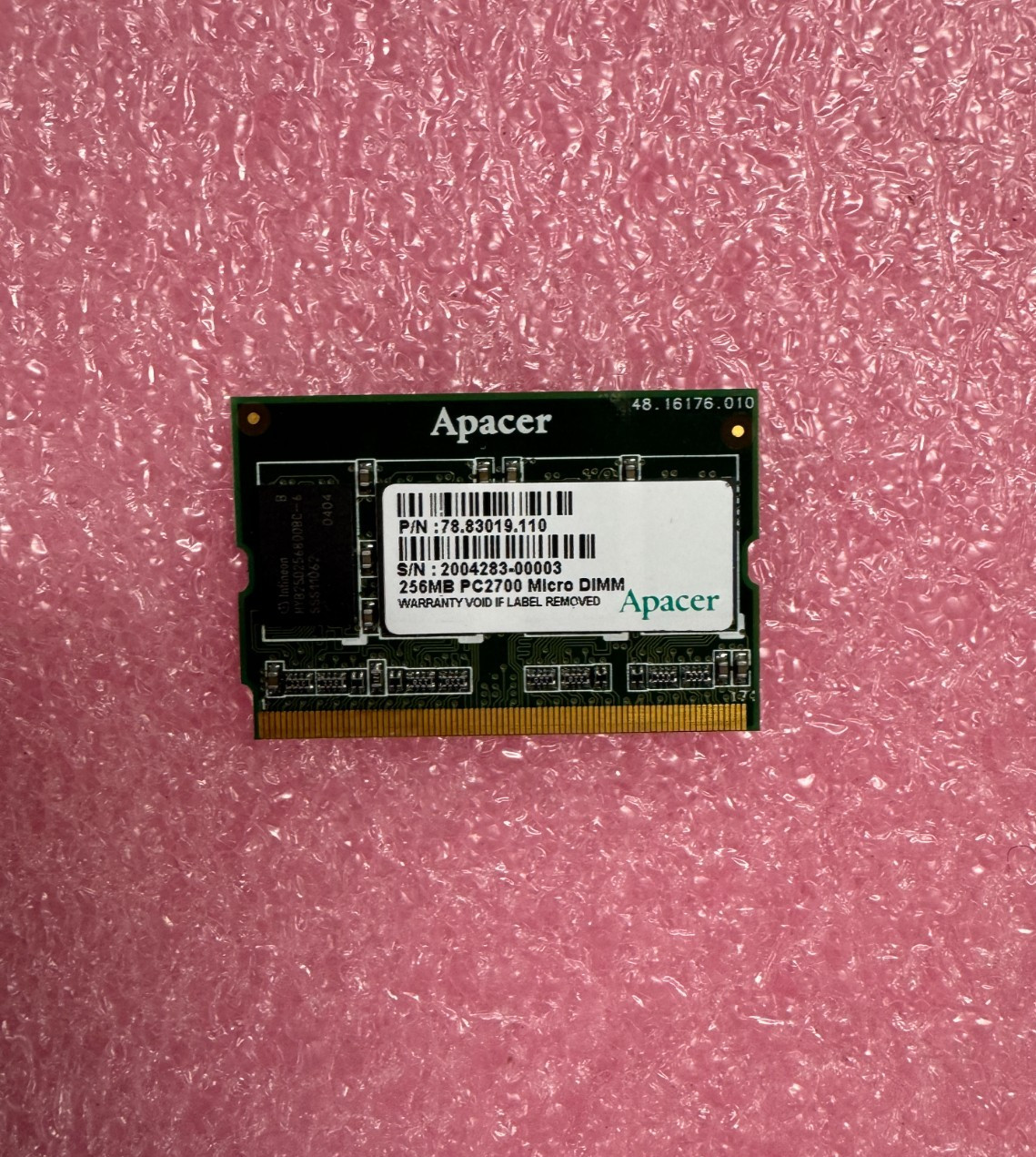 Apacer 256MB PC2700 Micro DIMM 78.83019.110 Vintage DIMM