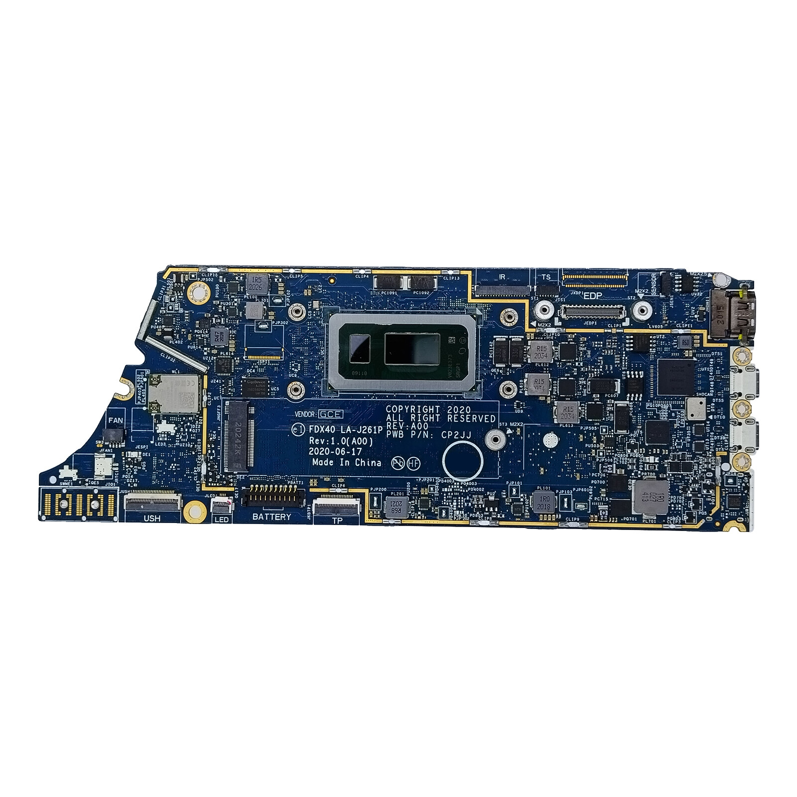 0RCDY9 For Dell Latitude 7410 Laptop Motherboard FDX40 LA-J261P i7-10810U 16GB