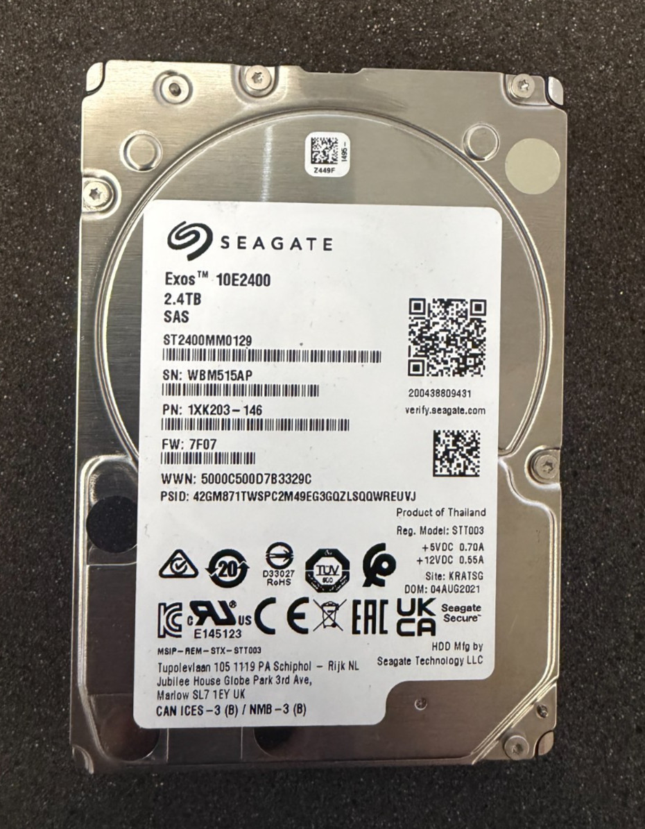 Seagate 2.4TB 10kRPM SAS 12Gbps 256MB Cache 2.5" HDD ST2400MM0129