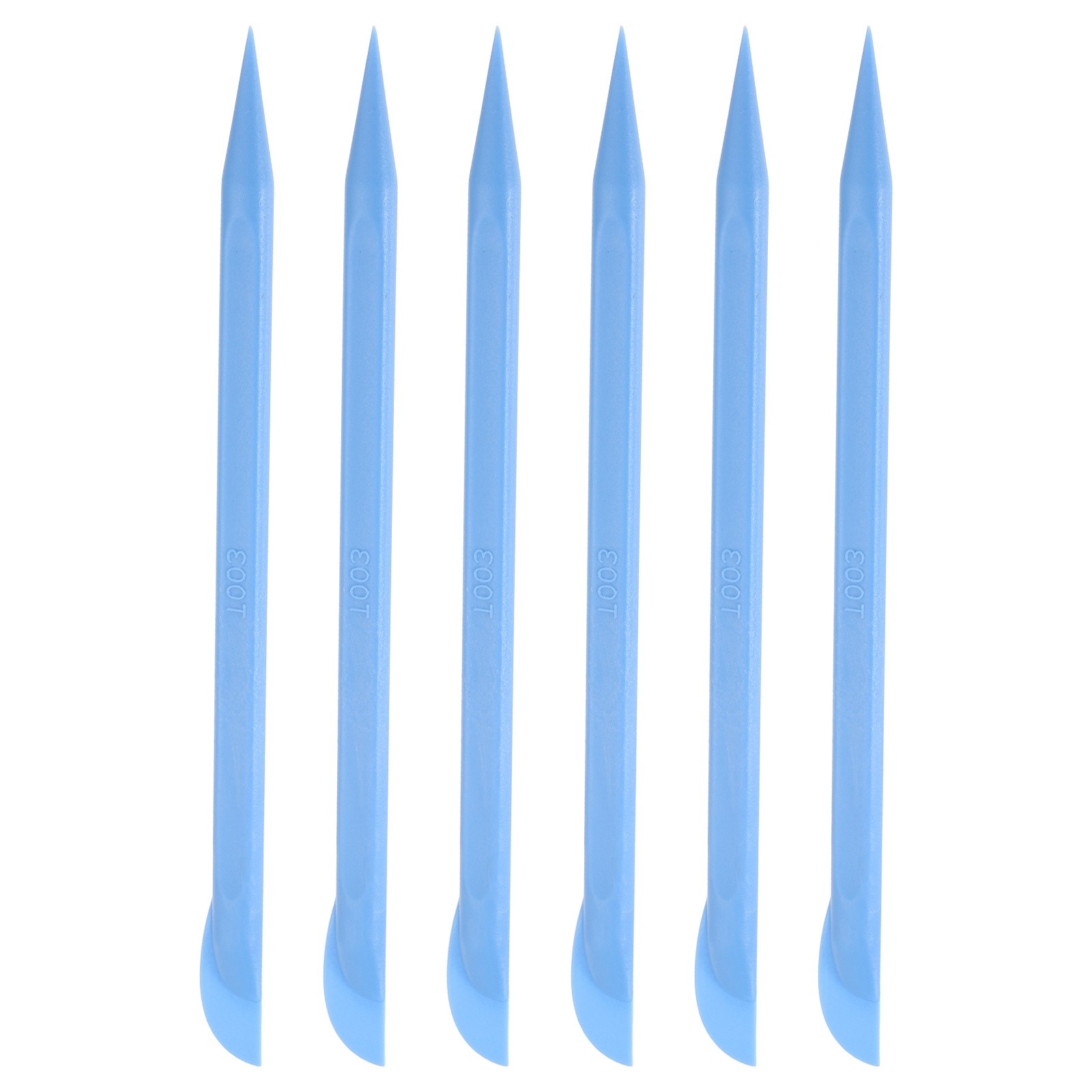 6pcs Plastic Spudger Pry Tool 6x150mm Opening Pry Repair Tool Kit, Light Blue
