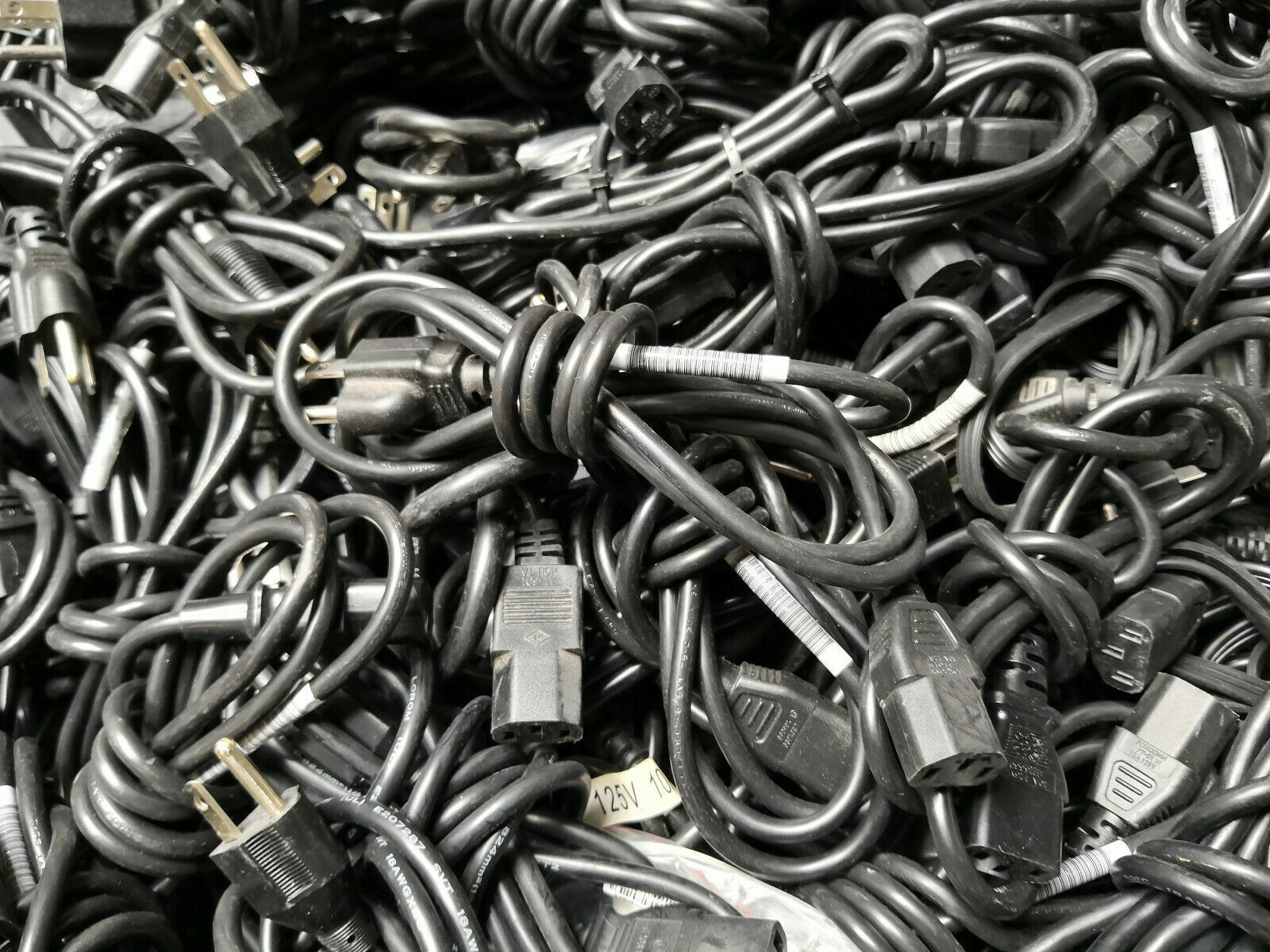 Lot of 20 3-Prong Power Cables 6FT PC, Computer Printer Power Cord