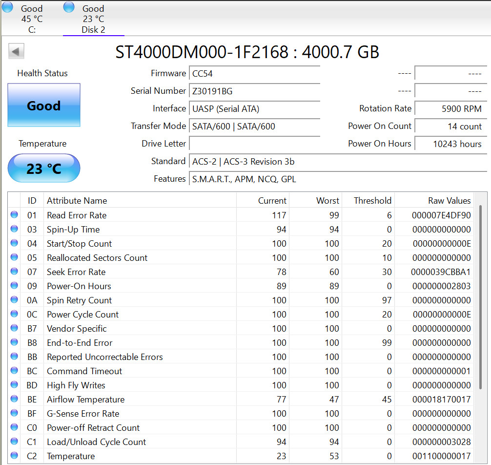 SEAGATE ST4000DM000 4TB HDD 3.5" 5900RPM 6Gbps SATA Hard Drive 1F2168-568