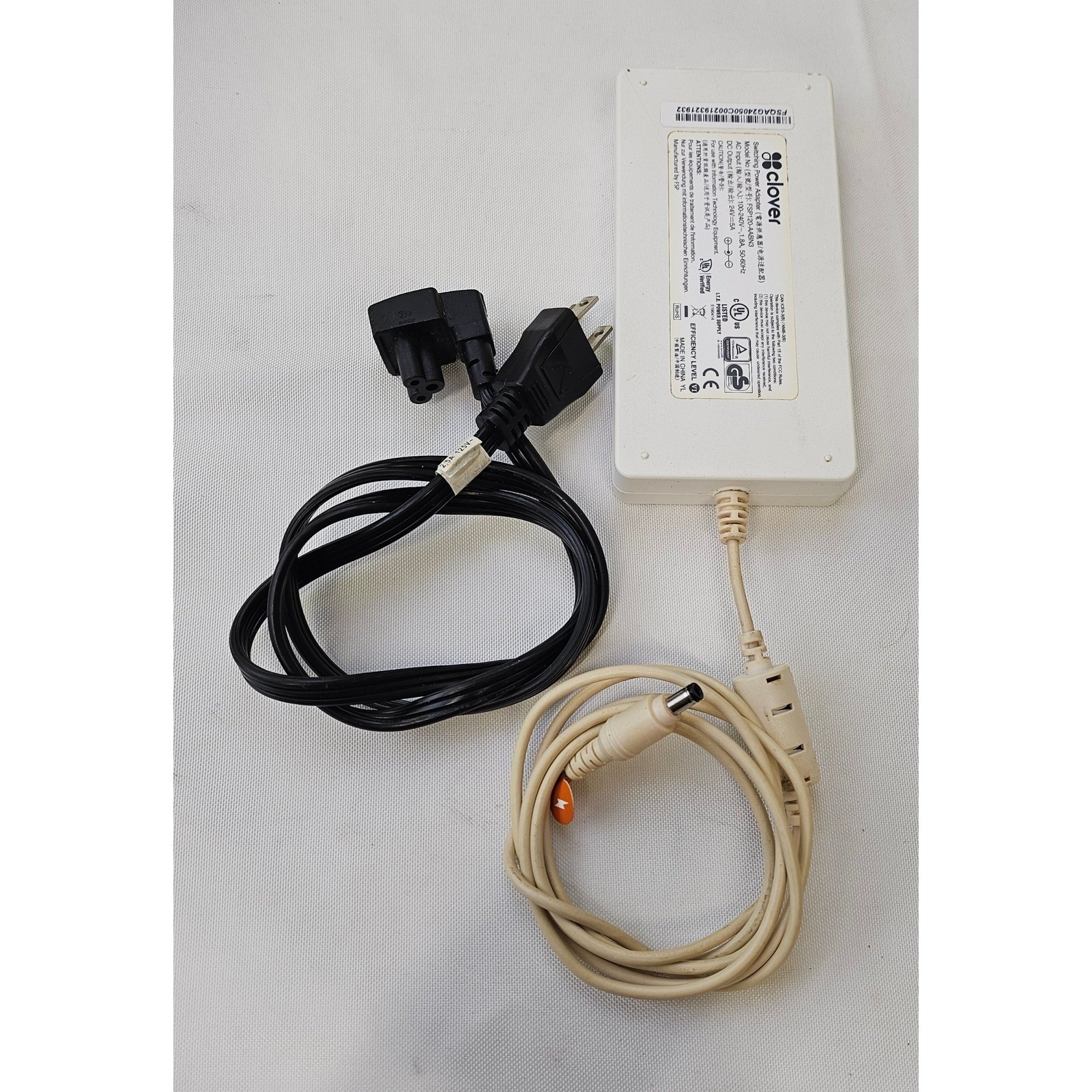 Clover FSP120-AABN3 Switching Power Adapter 24V 5A 120W Power Supply White