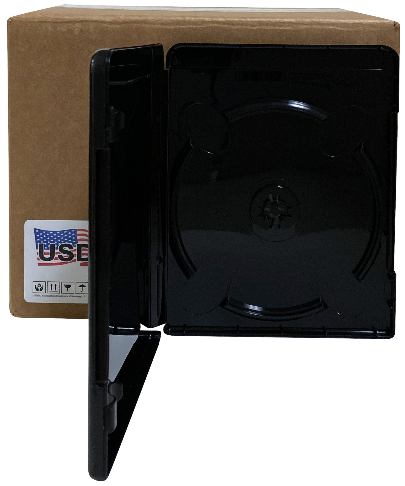 USDISC Blu-ray Cases Standard 12mm, Single 1 Disc (Glossy Black) Lot