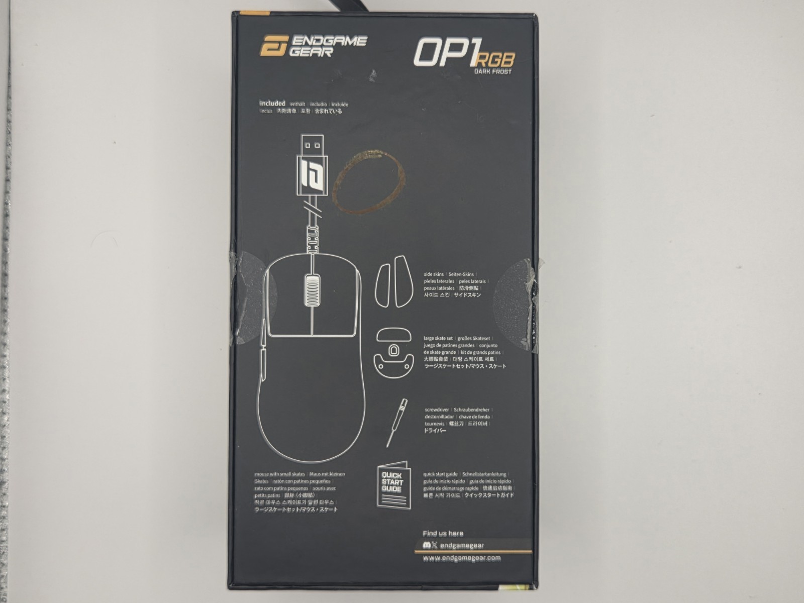 Endgame Gear OP1 8k V2 Dark Frost Wired Gaming Mouse High DPI