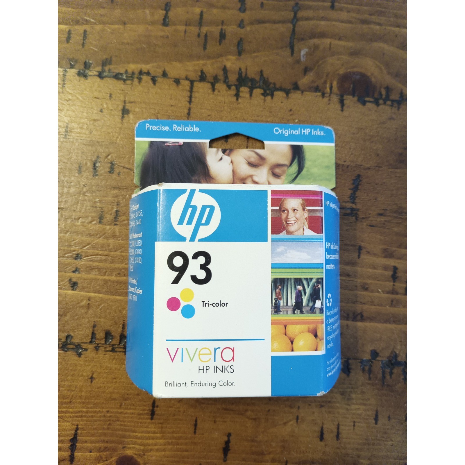 HP 93 Tri-color Ink Cartridge C9361WN Vivera Sealed NOS Expired 2009 r2