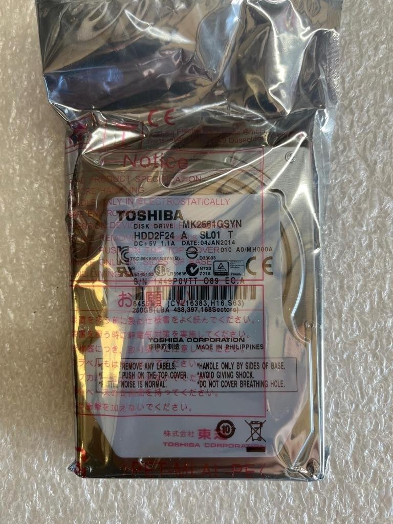 Toshiba 250GB SATA 7,200 rpm 16 MB Cache Hard Drive (MK2561GSYN)