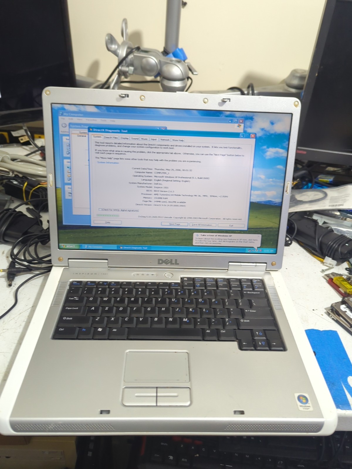 Dell inspiron 1501 (xp-amd Mk-36-2.5gb Ram-64gb SSD - Dvd-rw - Wi-Fi)