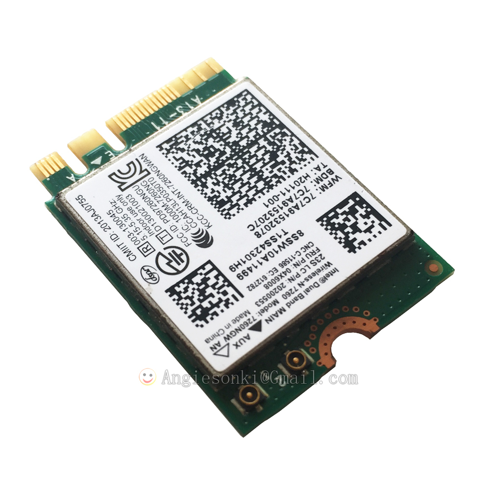 Lenovo Thinkpad T440 T540p W540 W541 X240 Intel 7260AN Bluetooth WIFI WLAN CARD