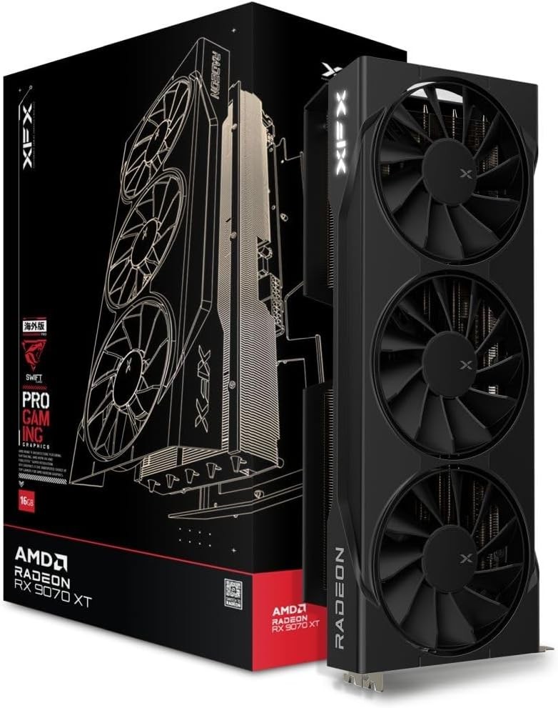XFX Swift AMD Radeon RX 9070 XT Triple Fan Gaming Edition RX-97TSWF3B9