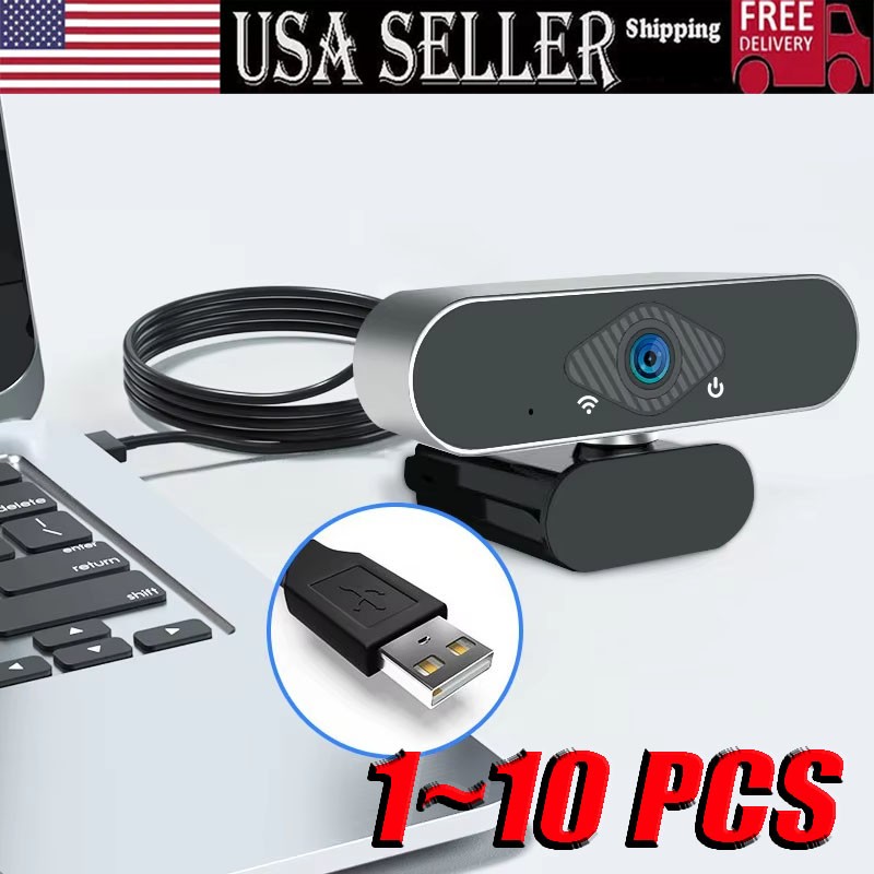 1080P Full HD USB Webcam for PC Desktop,Laptop Web Camera with Microphone LOT
