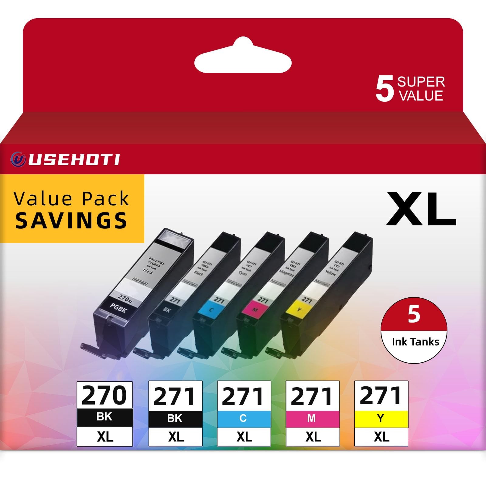 270XL 271XL Compatible with Canon PGI-270XL CLI-271XL 270 271 Ink Cartridges,...