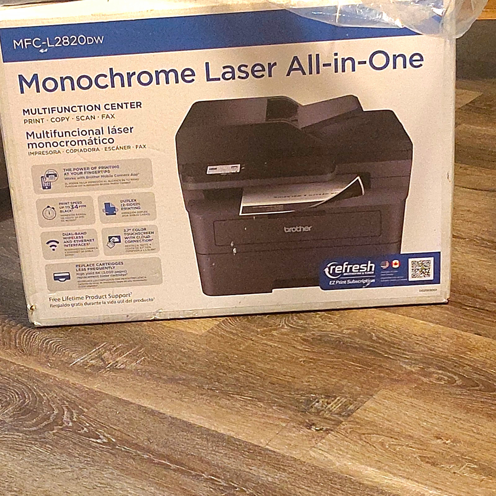Brother MFC-L2820DW Laser B&W All-in-One Printer Wireless Duplex 34ppm