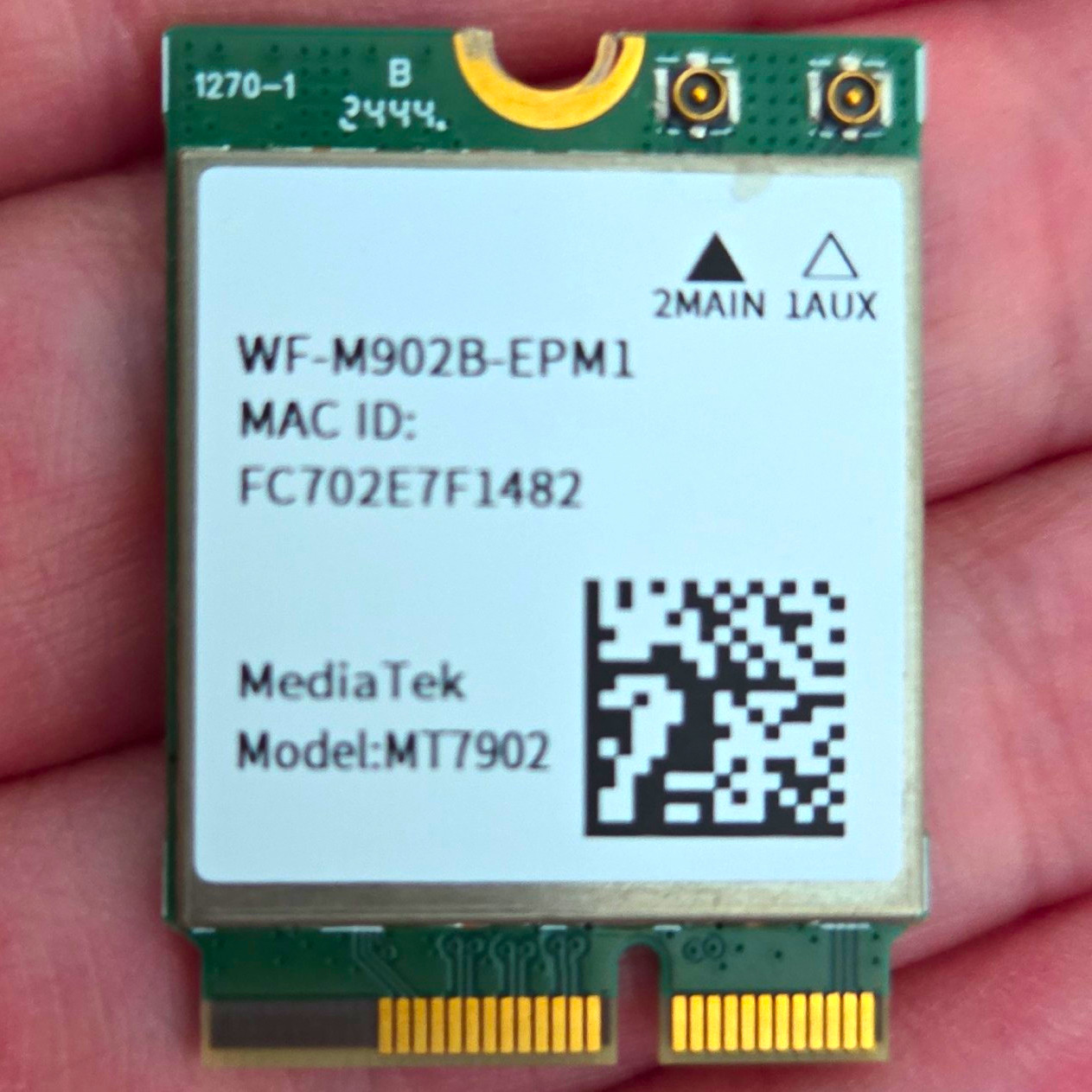 MediaTek MT7902 Wi‑Fi 6 M.2 Wireless Card 1800Mbps PCIe WF-M902B-EPM1