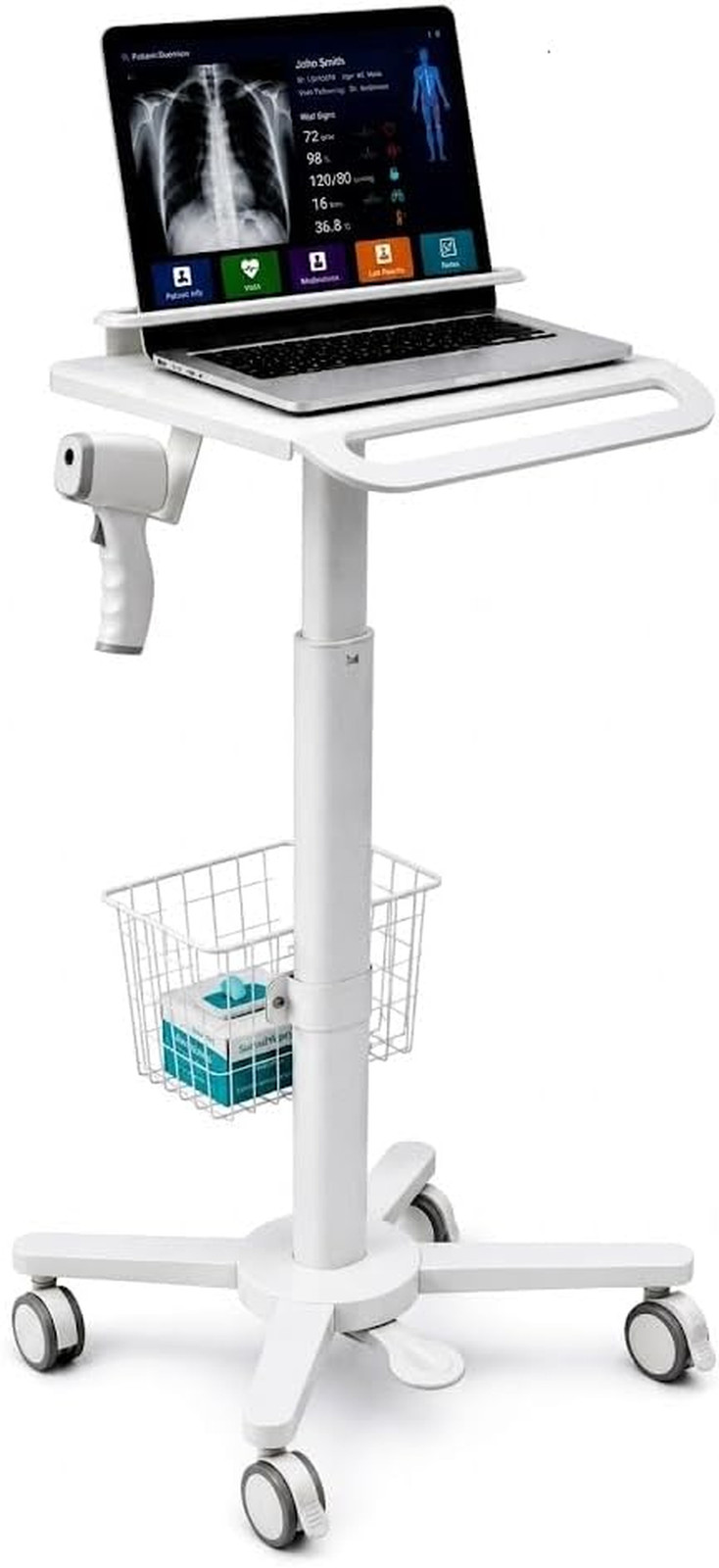 MB-C13-4 Height Adjustable, Lightweight, Anti-Theft, Anti-Slip Medical Laptop Wo