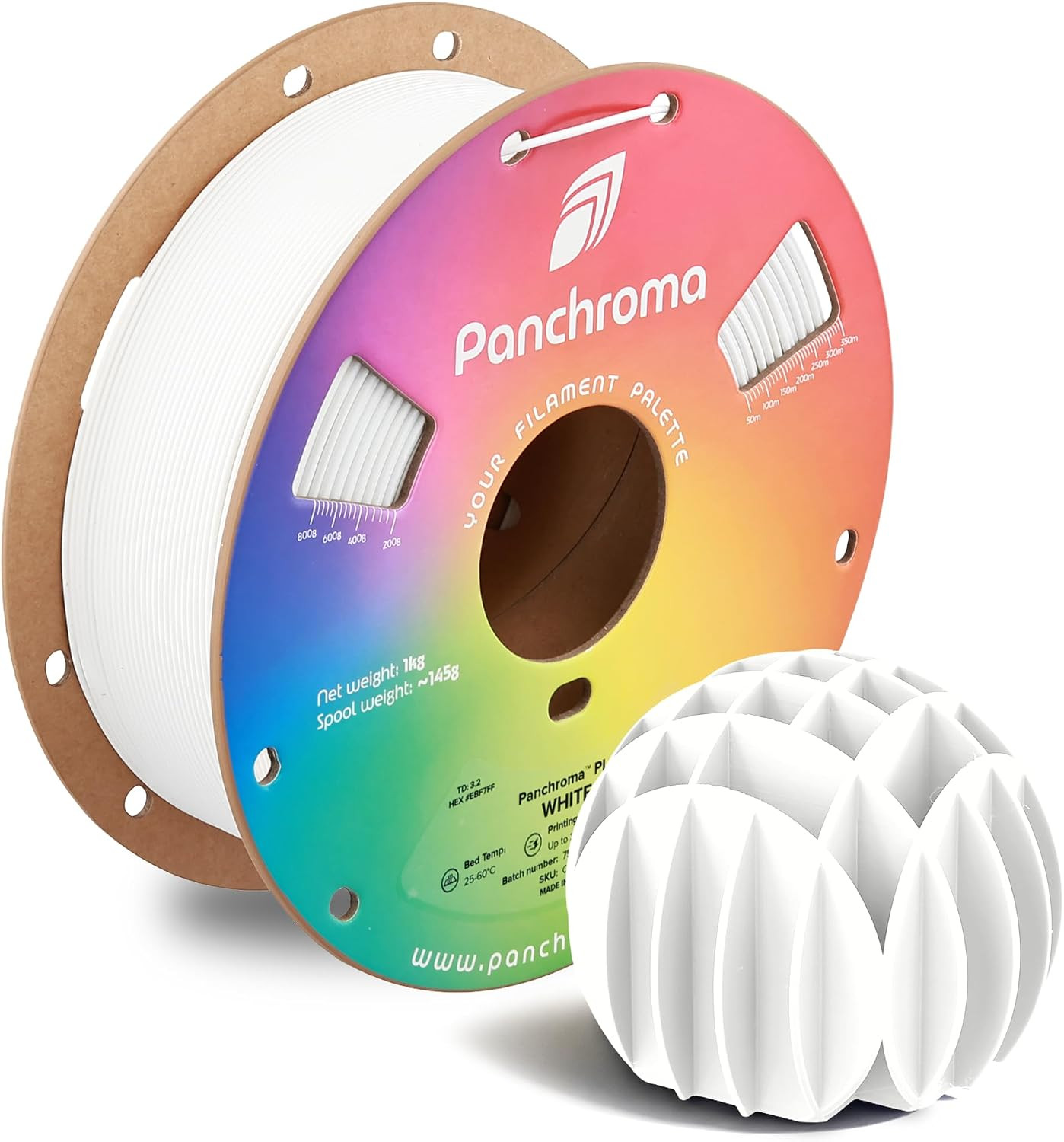 Panchroma PLA Filament 1.75Mm, 1Kg, White