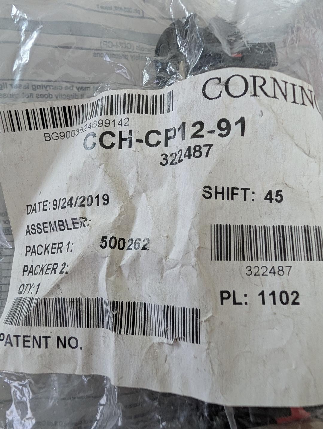Corning CCH-12-91 SC/Multimode 12 Port Adapter Panel (6 Duplex Inserts)(d1)