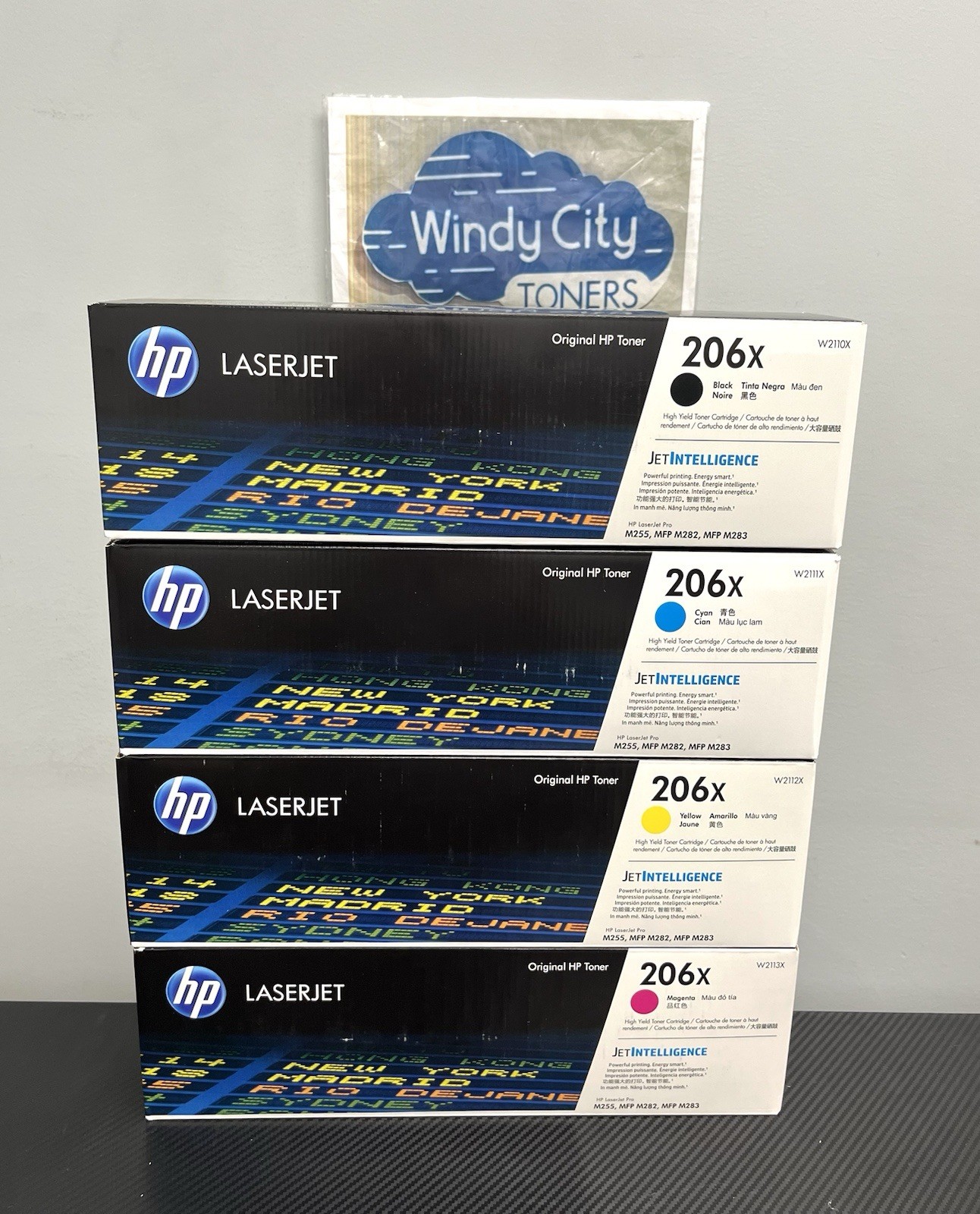 HP 206X, W2110X, W2111X, W2112X, W2113X, High-Yield Toner Set for M282/M283/M255