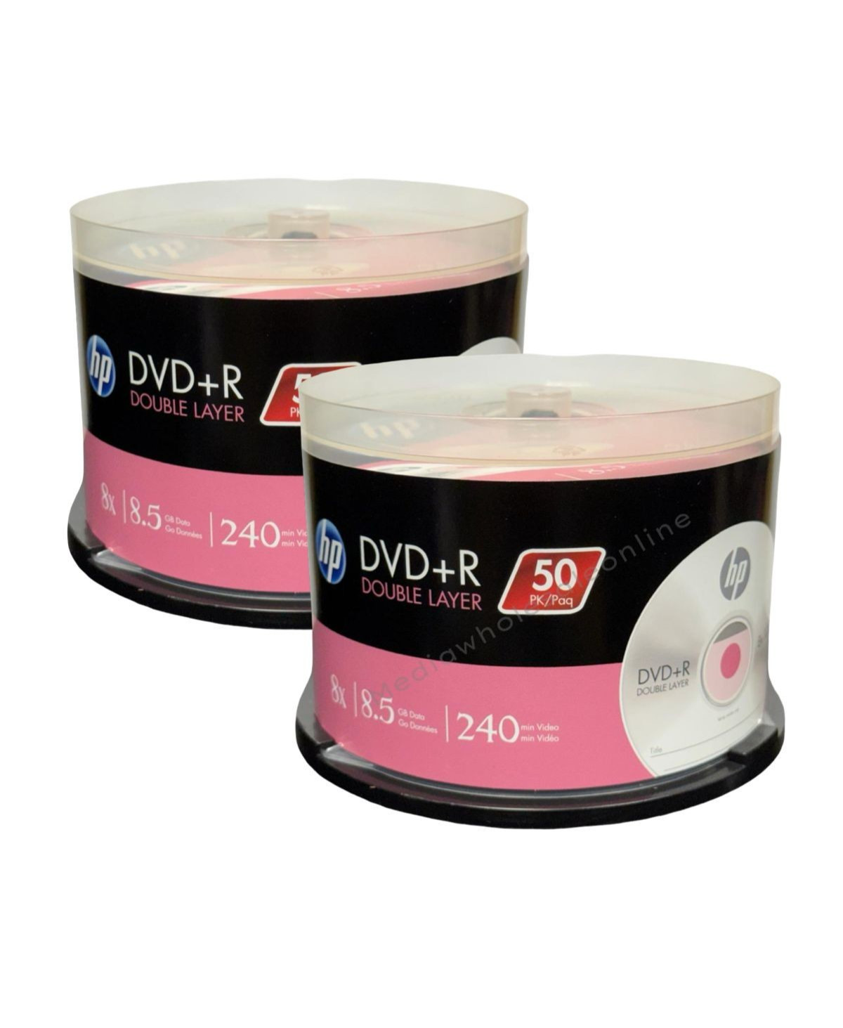 HP DVD+R DL 8.5GB Dual Double Layer 8X Blank Disc 100 Pack Logo Recordable Media