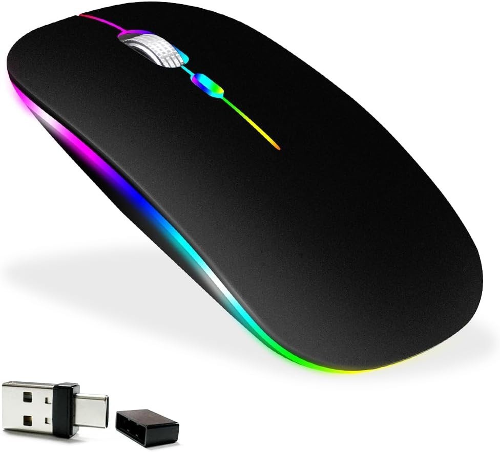 Wireless Bluetooth Mouse for MacBook (Bluetooth 5.2/3.0 and 2.4GHz USB type C )