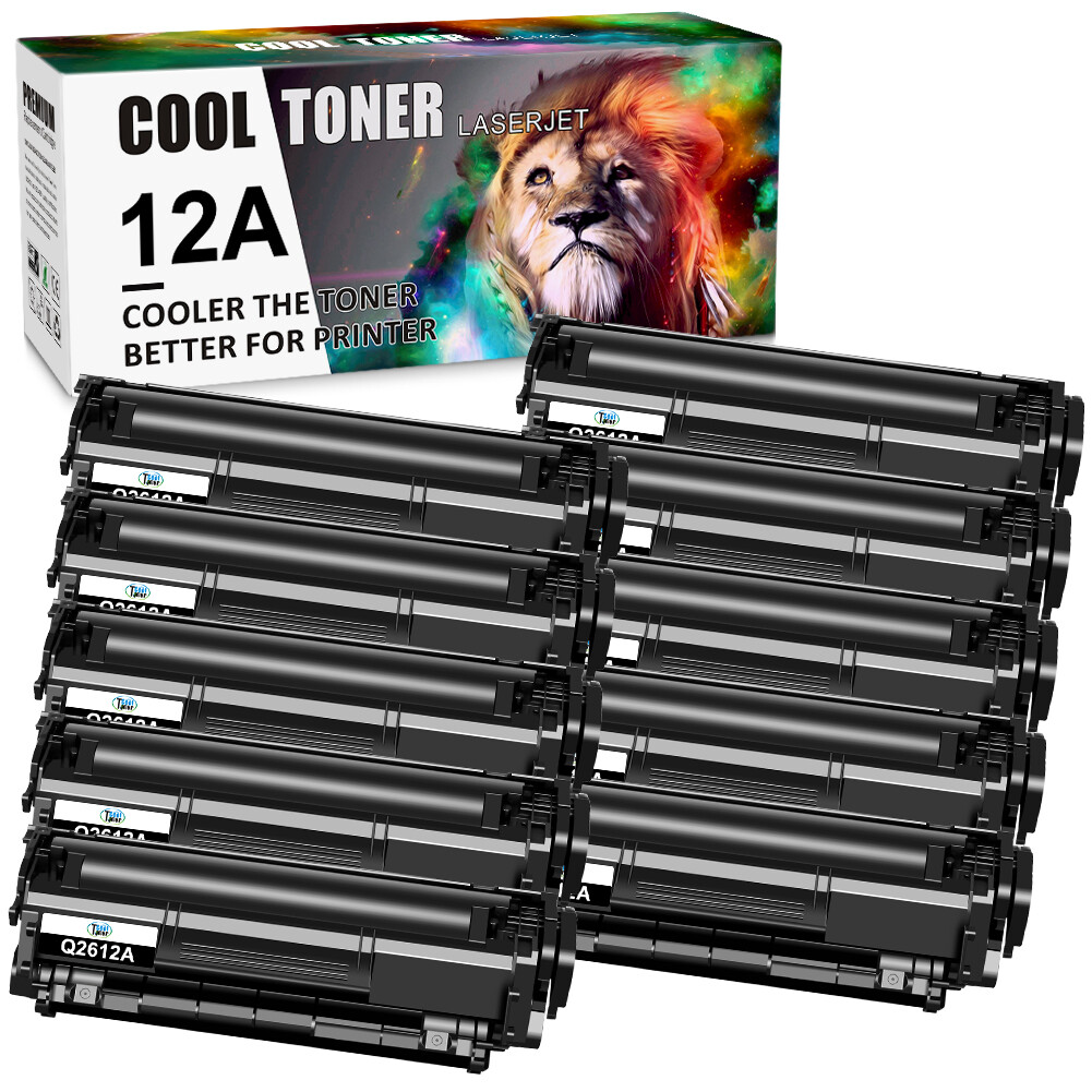 10 PK Q2612A Toner Compatible With HP 12A LaserJet 1012 1010 1018 1020 3030 3020