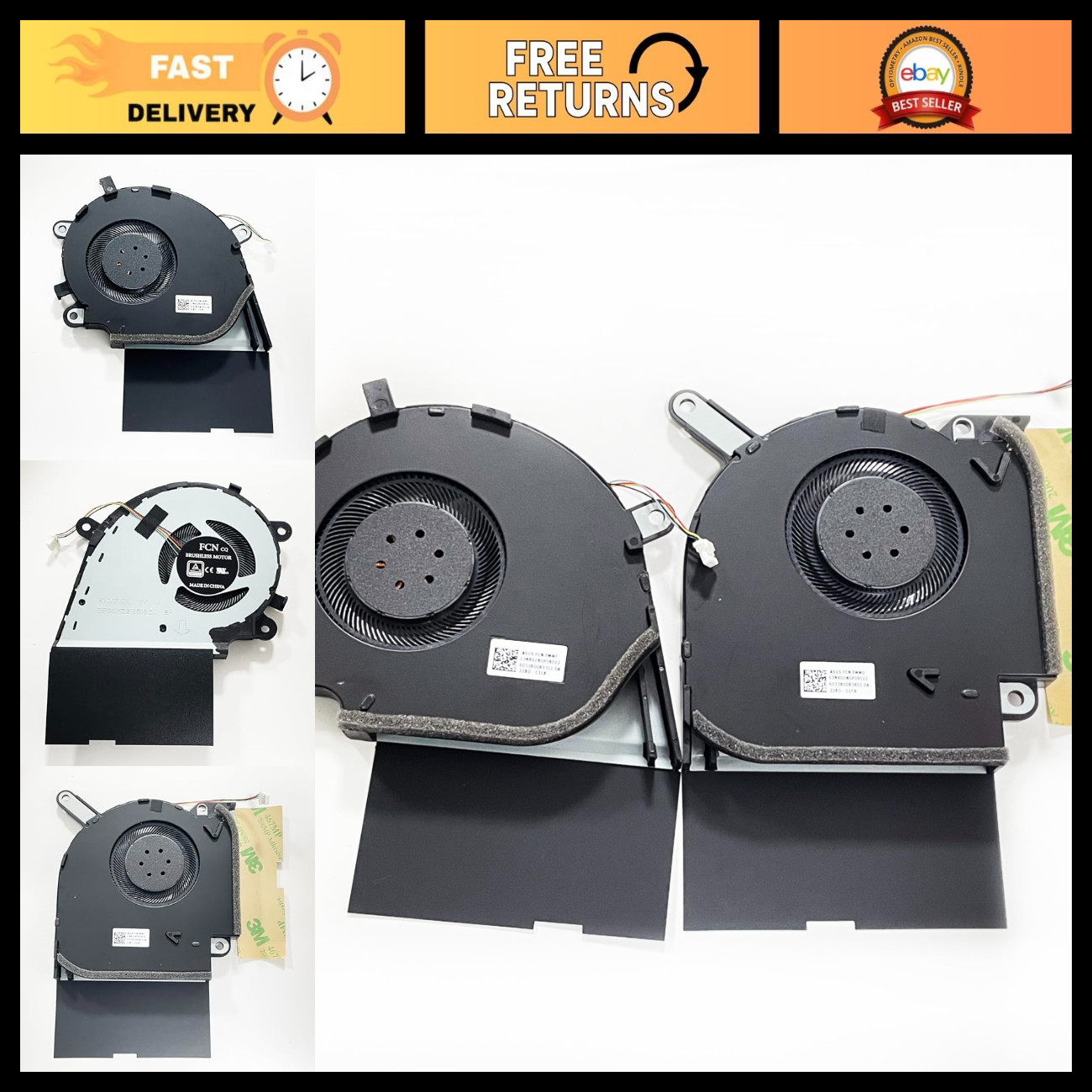 High-Performance CPU GPU Cooling Fan Replacement for ROG Strix G531 G731 DC12V