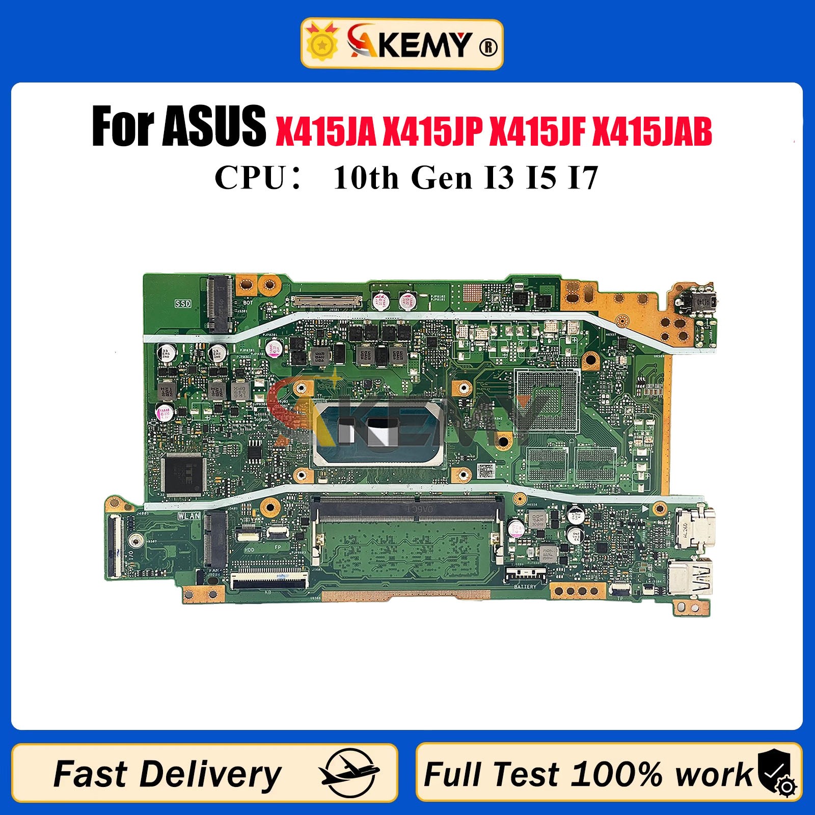 X415JA For ASUS X515JA X515JP X415JP X415JF V5200JA Motherboard W/ I3 I5 I7 CPU